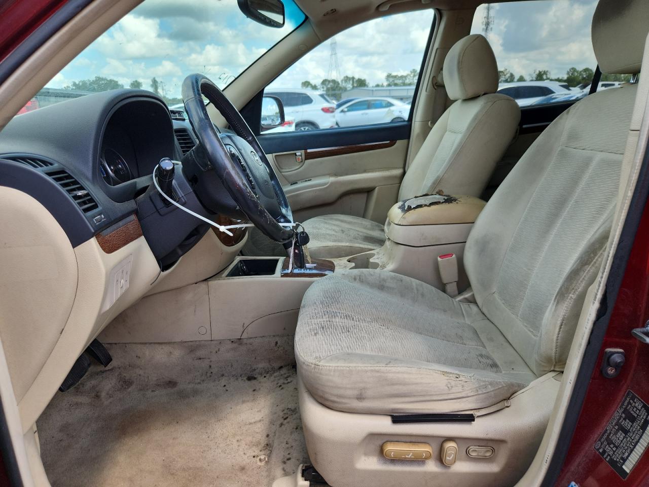 2007 Hyundai Santa Fe Se Burgundy vin: 5NMSH13E47H089354
