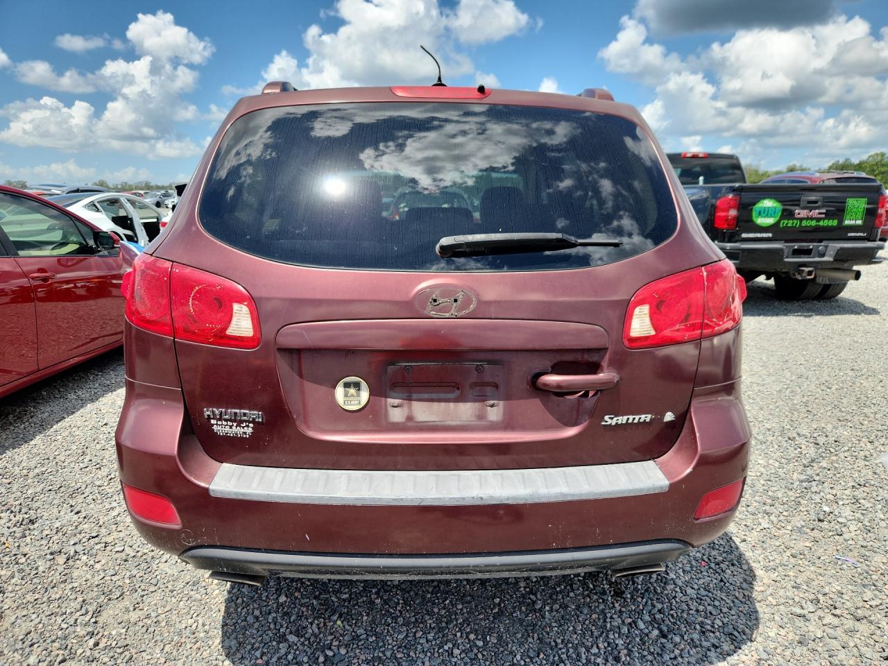 2007 Hyundai Santa Fe Se Burgundy vin: 5NMSH13E47H089354