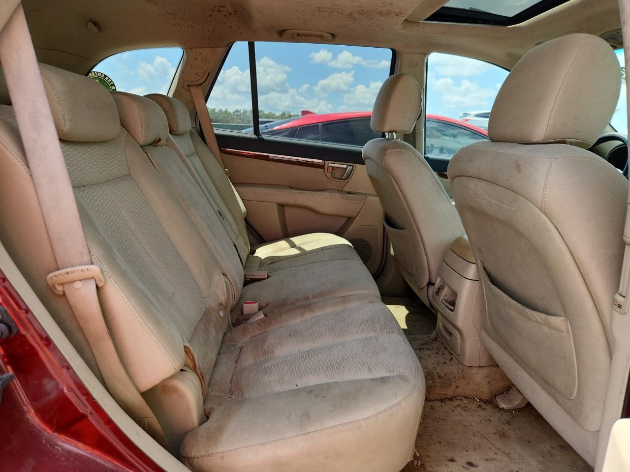 2007 Hyundai Santa Fe Se Burgundy vin: 5NMSH13E47H089354