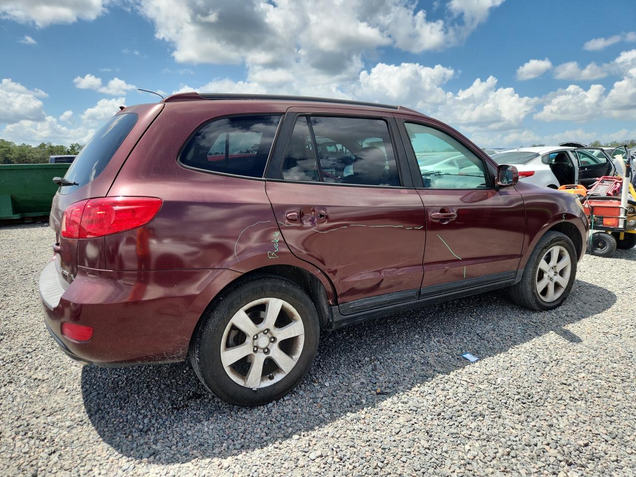 2007 Hyundai Santa Fe Se Burgundy vin: 5NMSH13E47H089354