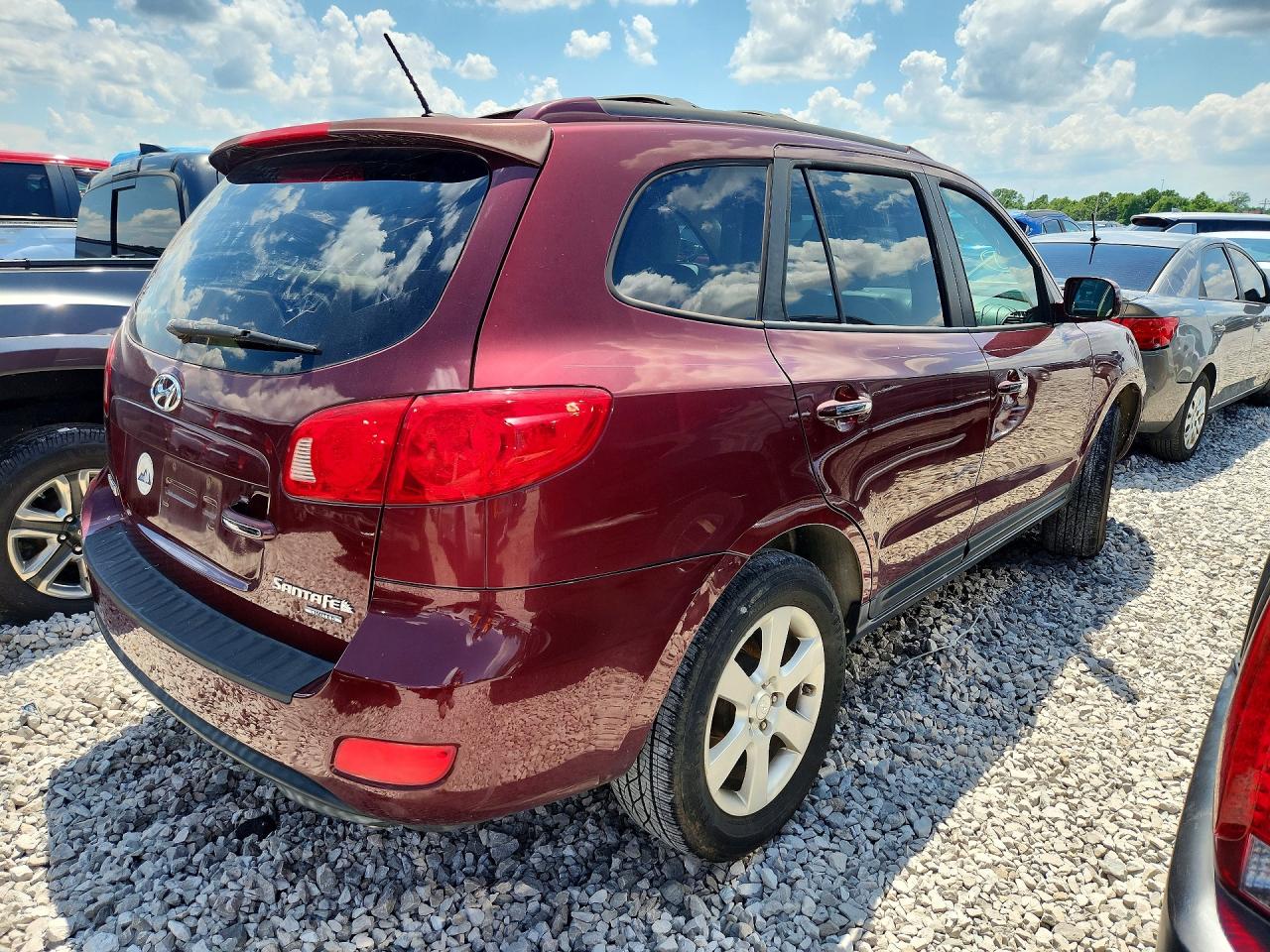 2007 Hyundai Santa Fe Se Burgundy vin: 5NMSH13E47H121882