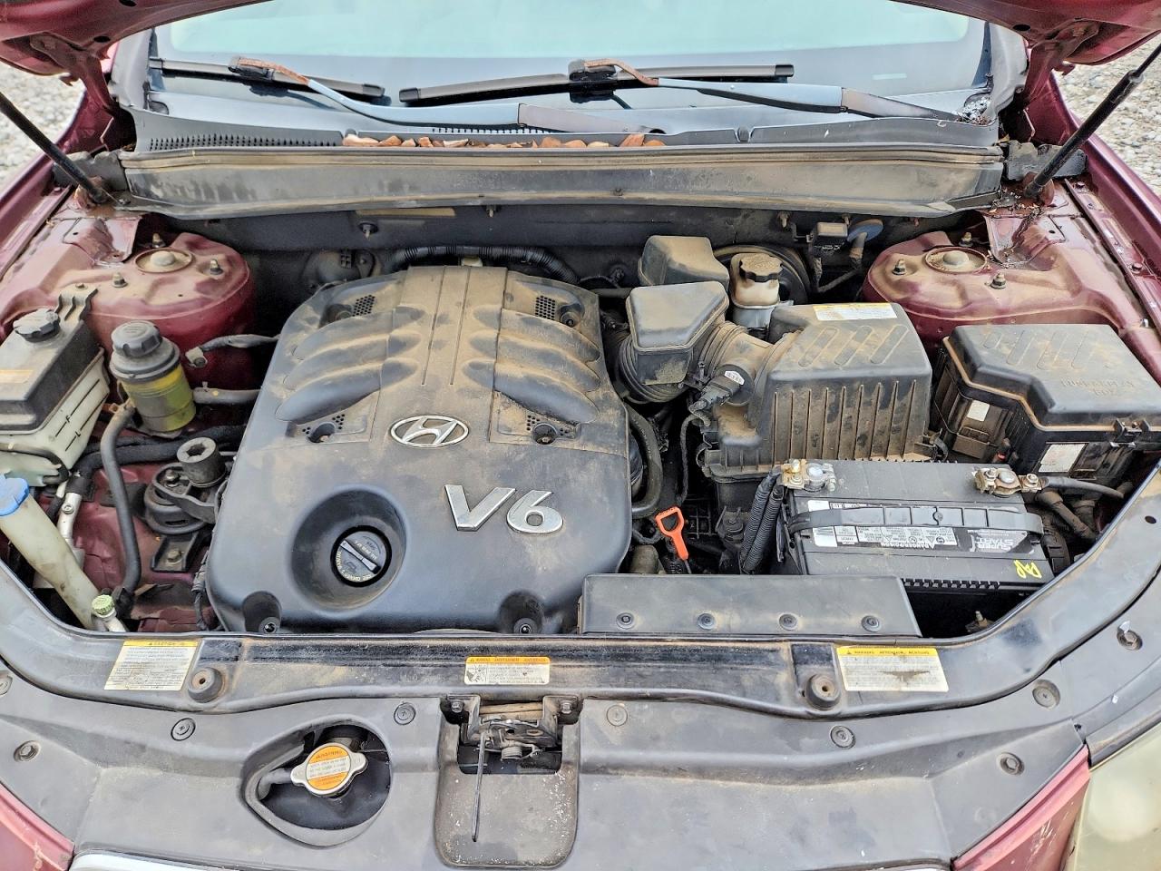 2007 Hyundai Santa Fe Se Burgundy vin: 5NMSH13E47H121882
