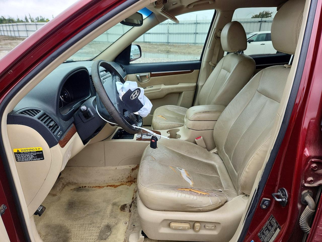 2007 Hyundai Santa Fe Se Burgundy vin: 5NMSH13E47H121882