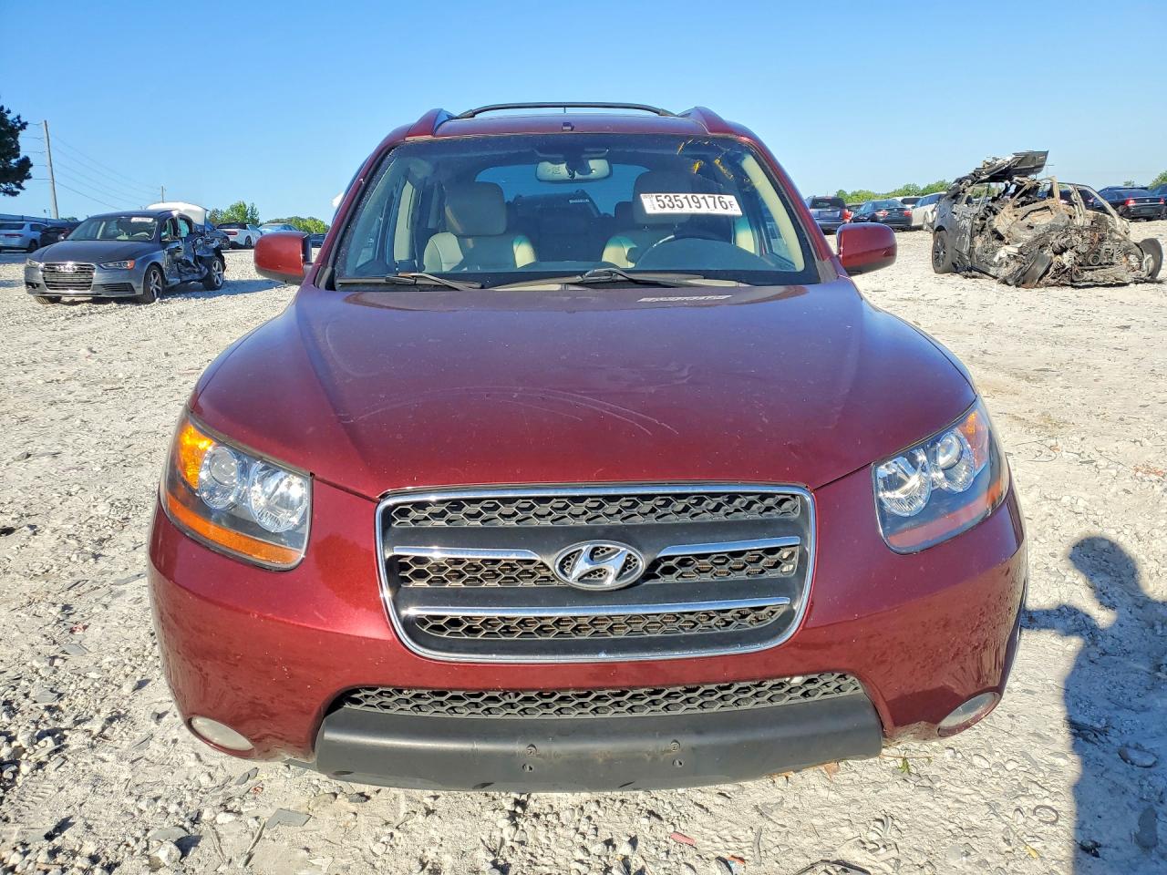 2008 Hyundai Santa Fe Se Burgundy vin: 5NMSH13E48H143866