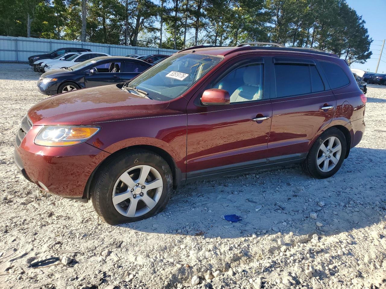 2008 Hyundai Santa Fe Se Burgundy vin: 5NMSH13E48H143866