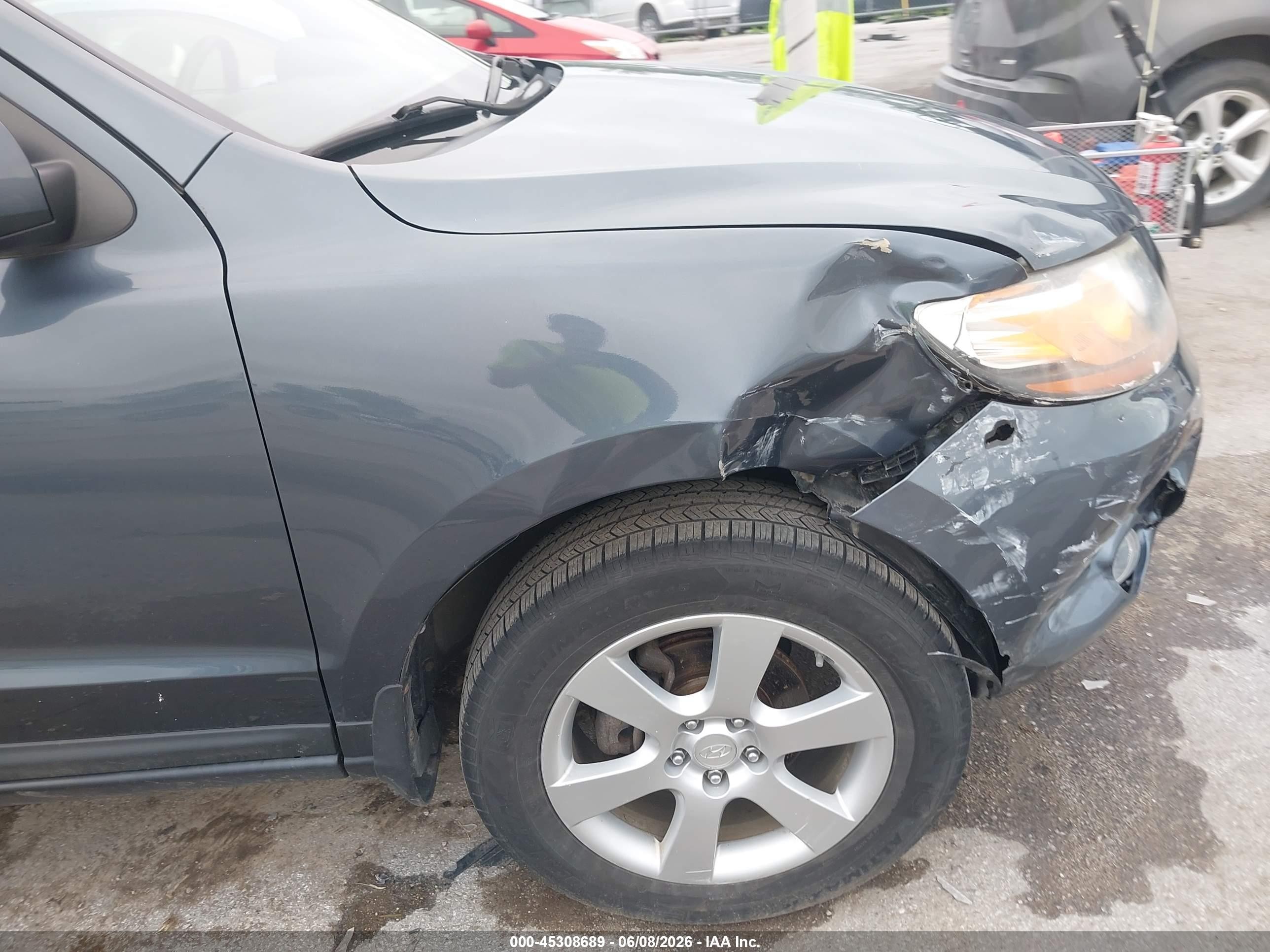 2008 Hyundai Santa Fe Limited/se Blue vin: 5NMSH13E48H204701