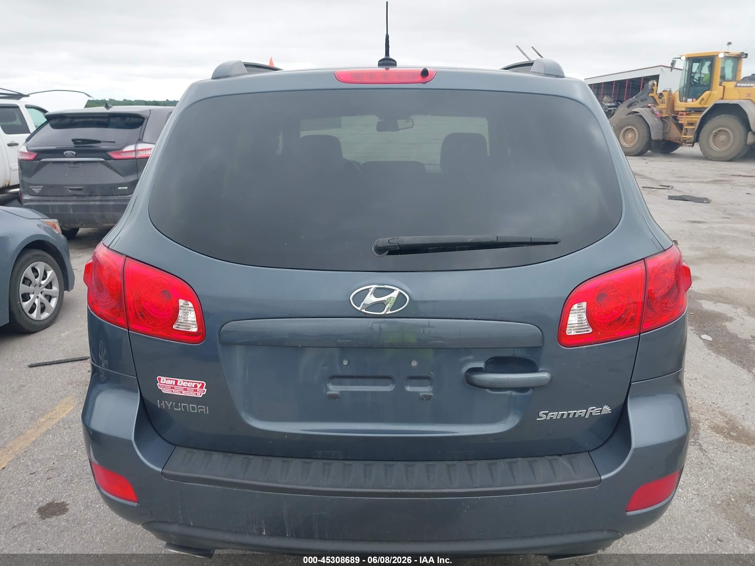 2008 Hyundai Santa Fe Limited/se Blue vin: 5NMSH13E48H204701