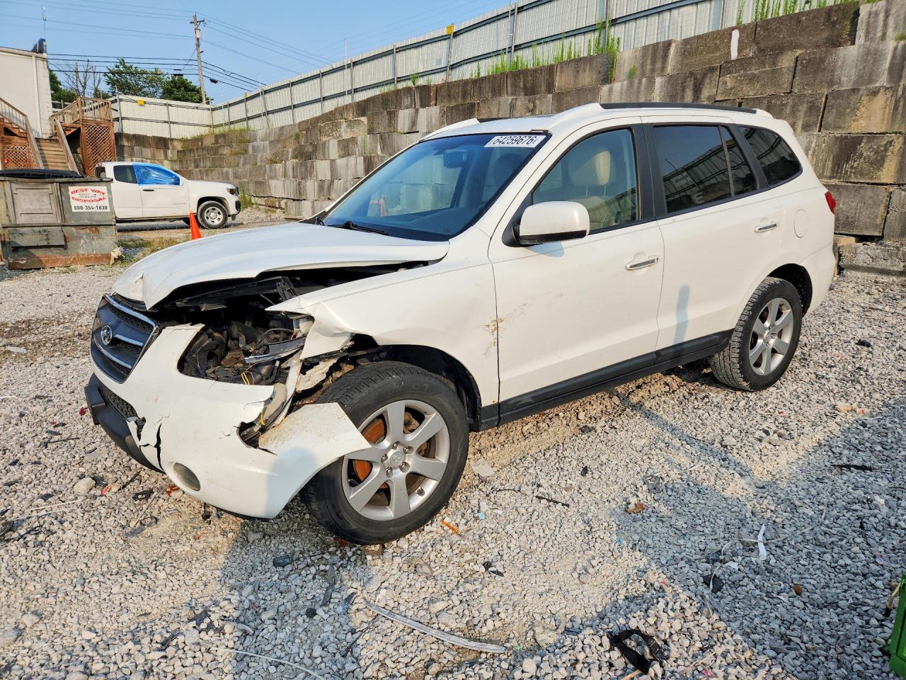2008 Hyundai Santa Fe Se White vin: 5NMSH13E48H214578