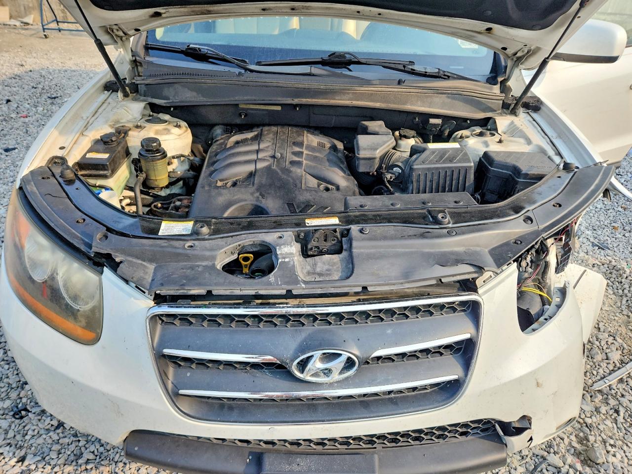 2008 Hyundai Santa Fe Se Белый vin: 5NMSH13E48H214578
