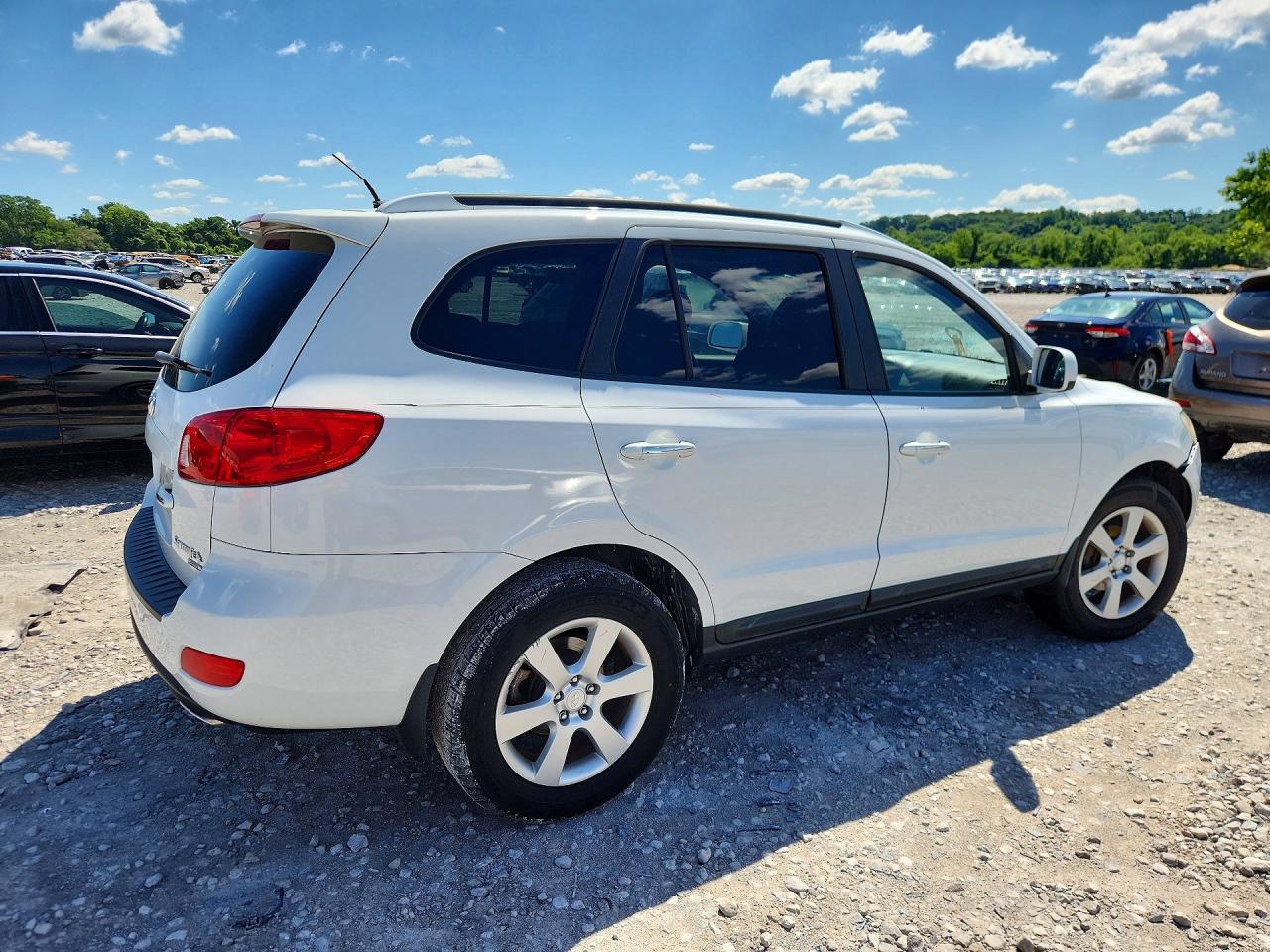 2008 Hyundai Santa Fe Se White vin: 5NMSH13E48H222728
