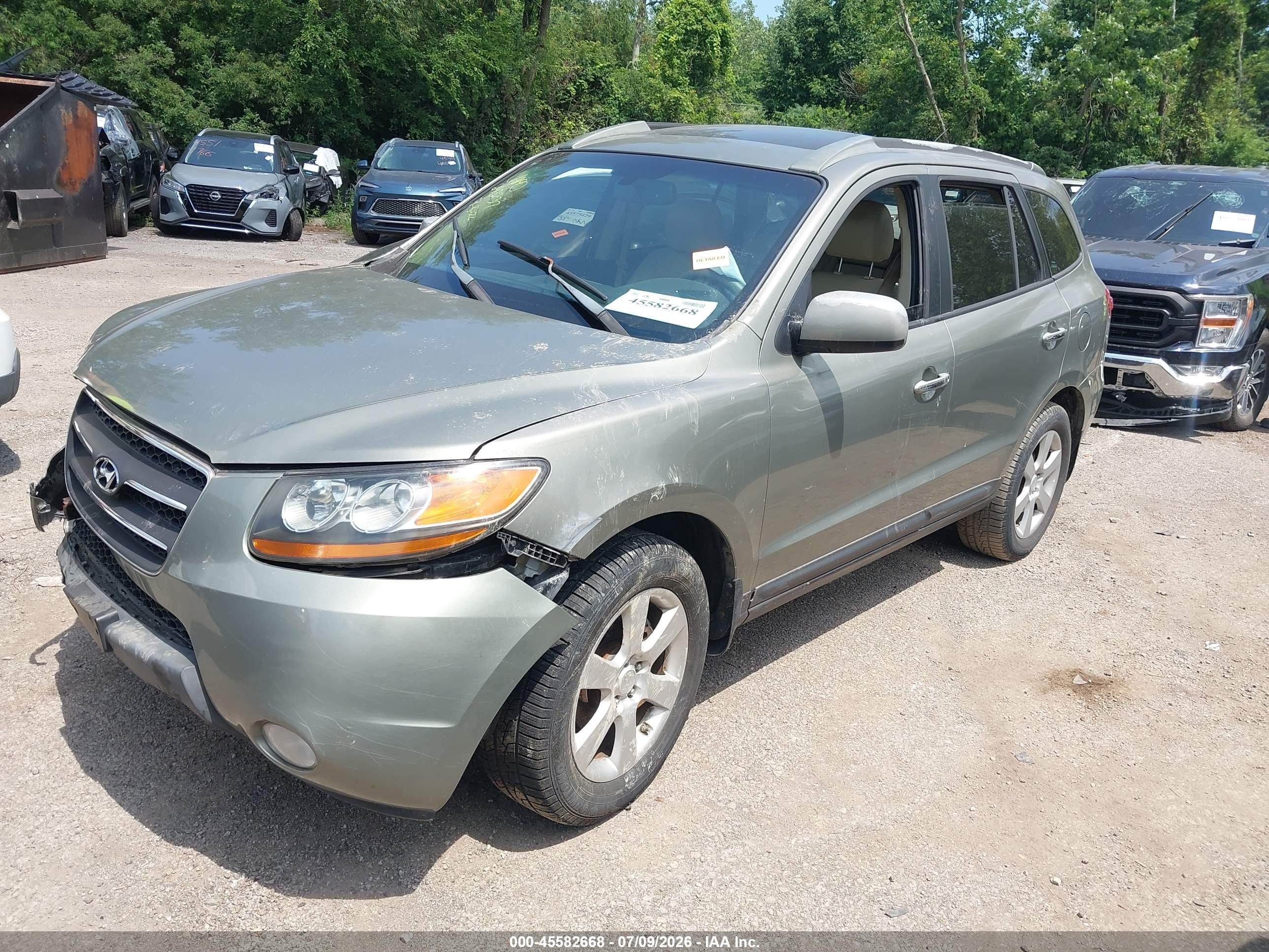 2009 Hyundai Santa Fe Limited Gray vin: 5NMSH13E49H240504