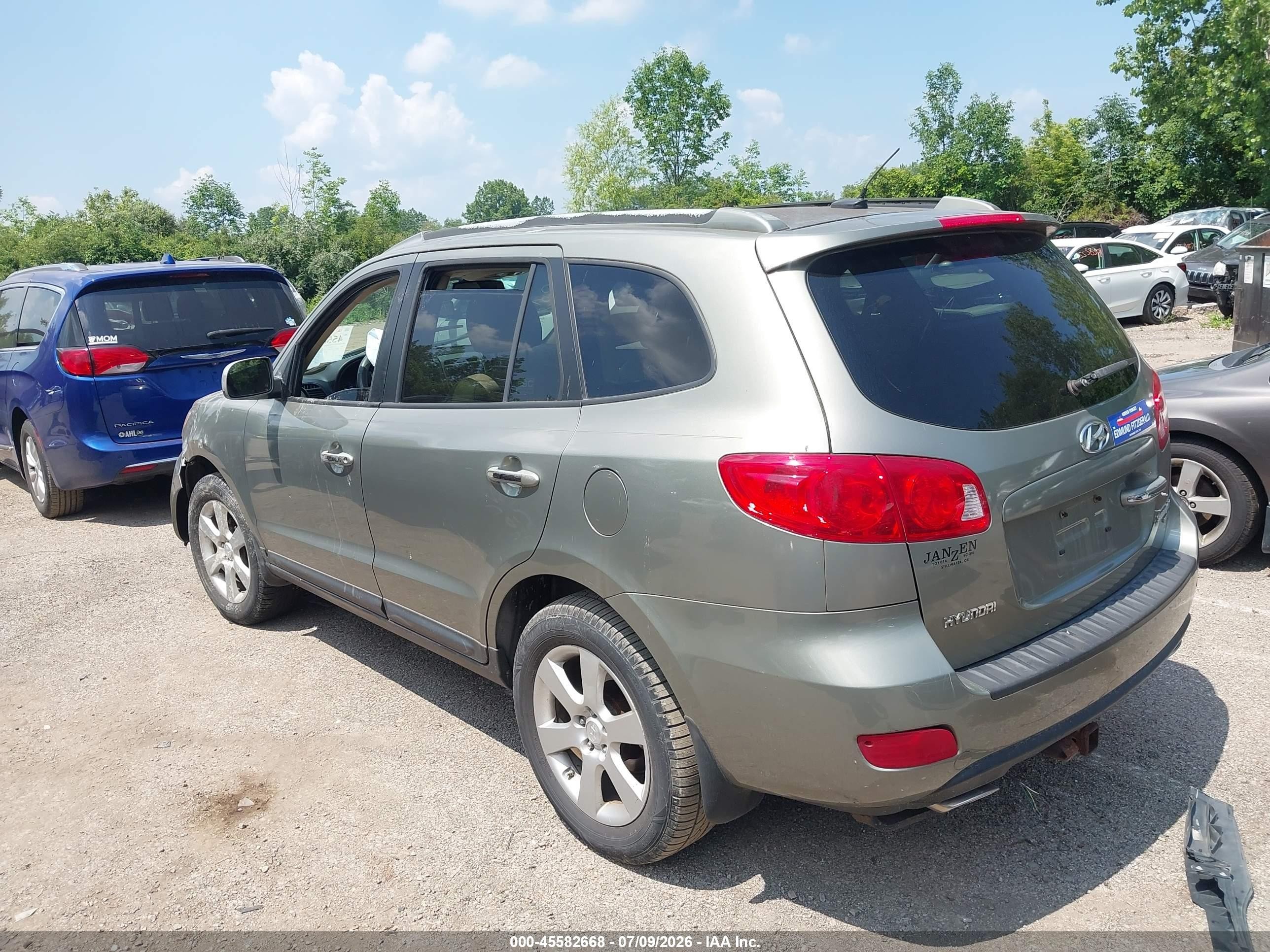2009 Hyundai Santa Fe Limited Gray vin: 5NMSH13E49H240504