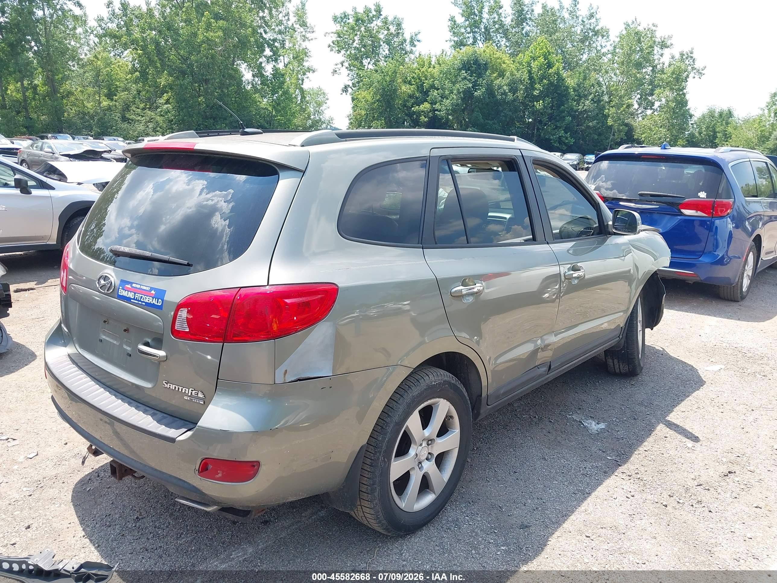 2009 Hyundai Santa Fe Limited Gray vin: 5NMSH13E49H240504