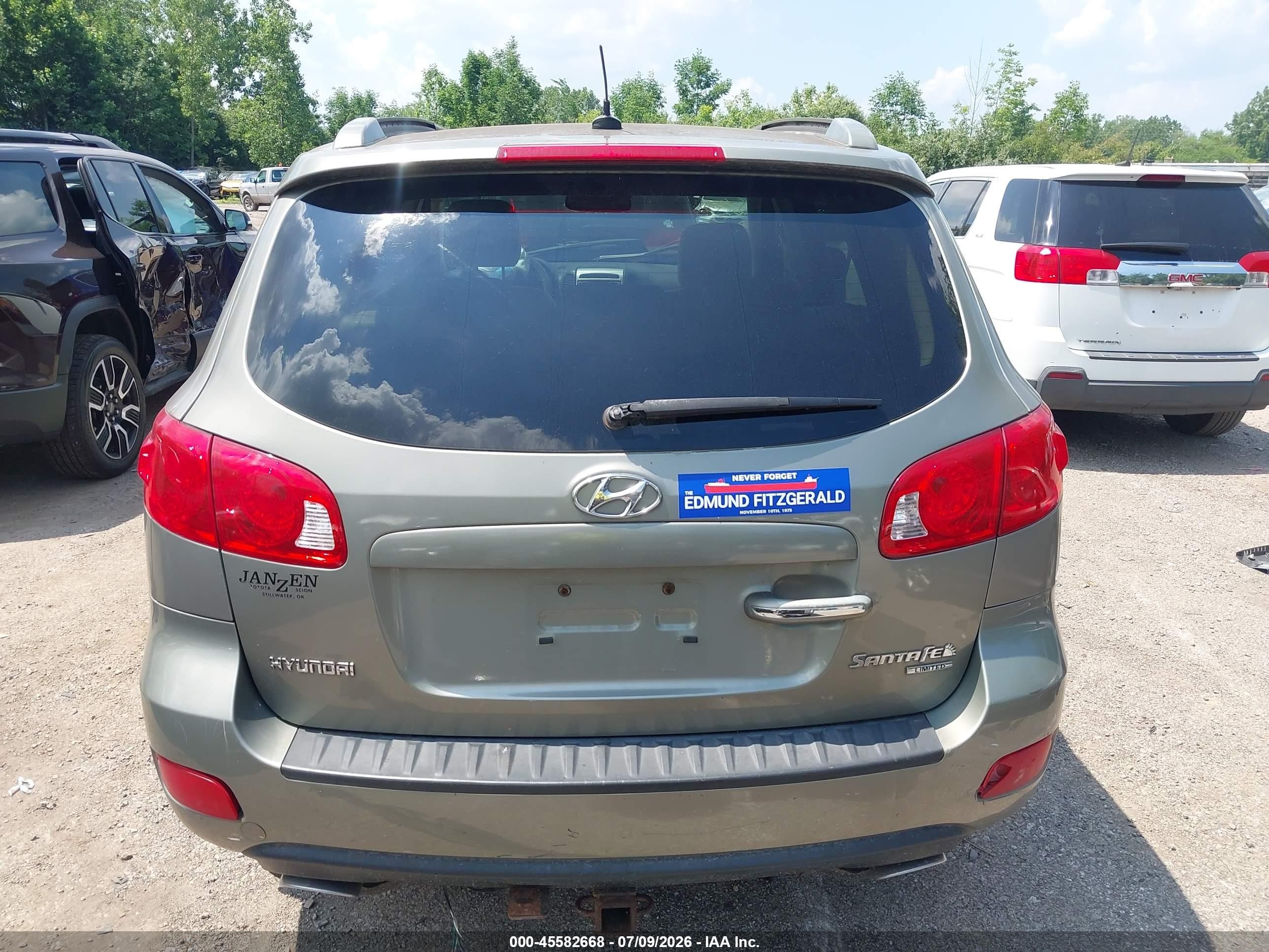 2009 Hyundai Santa Fe Limited Gray vin: 5NMSH13E49H240504
