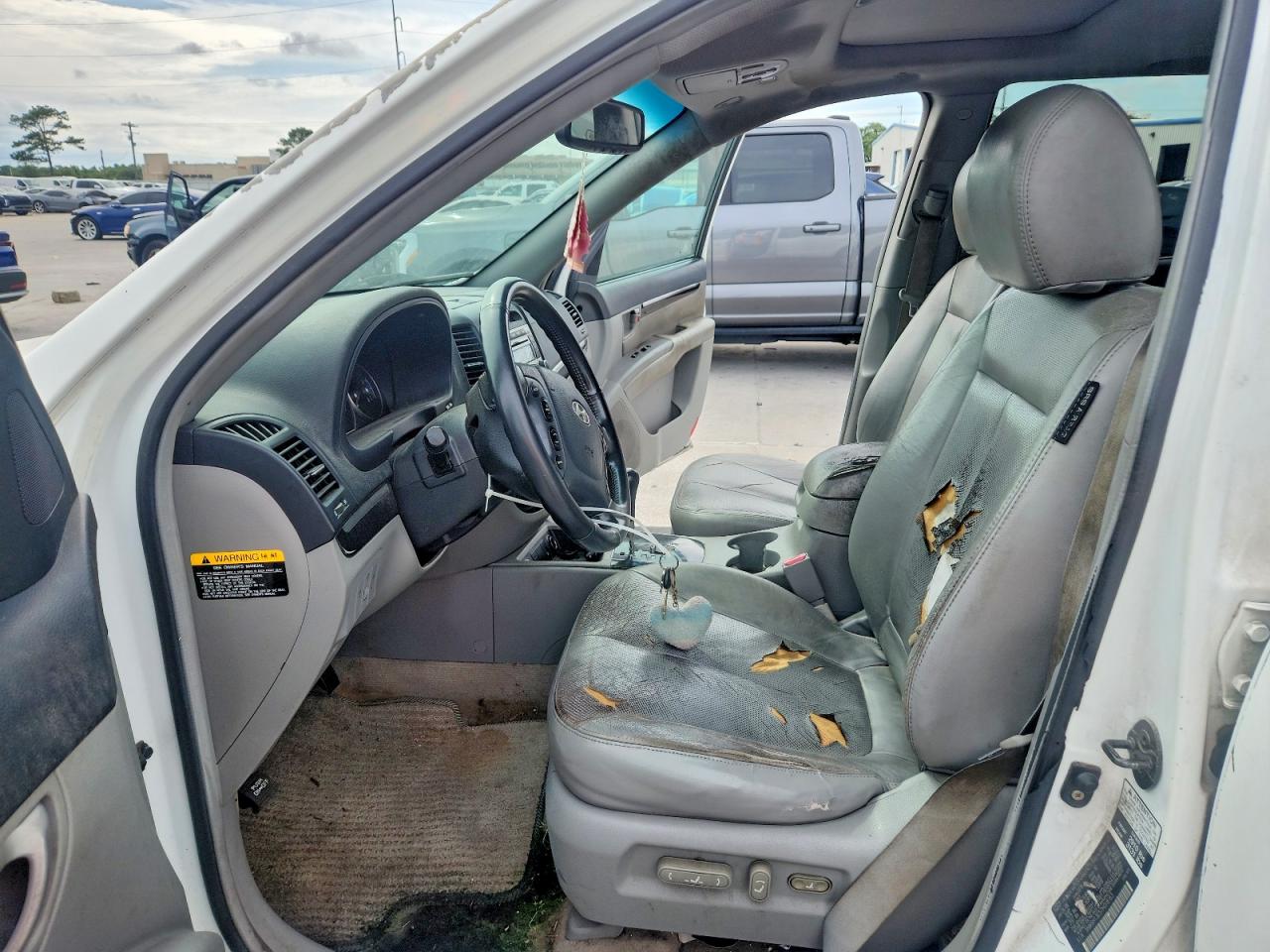 2007 Hyundai Santa Fe Se White vin: 5NMSH13E57H018163