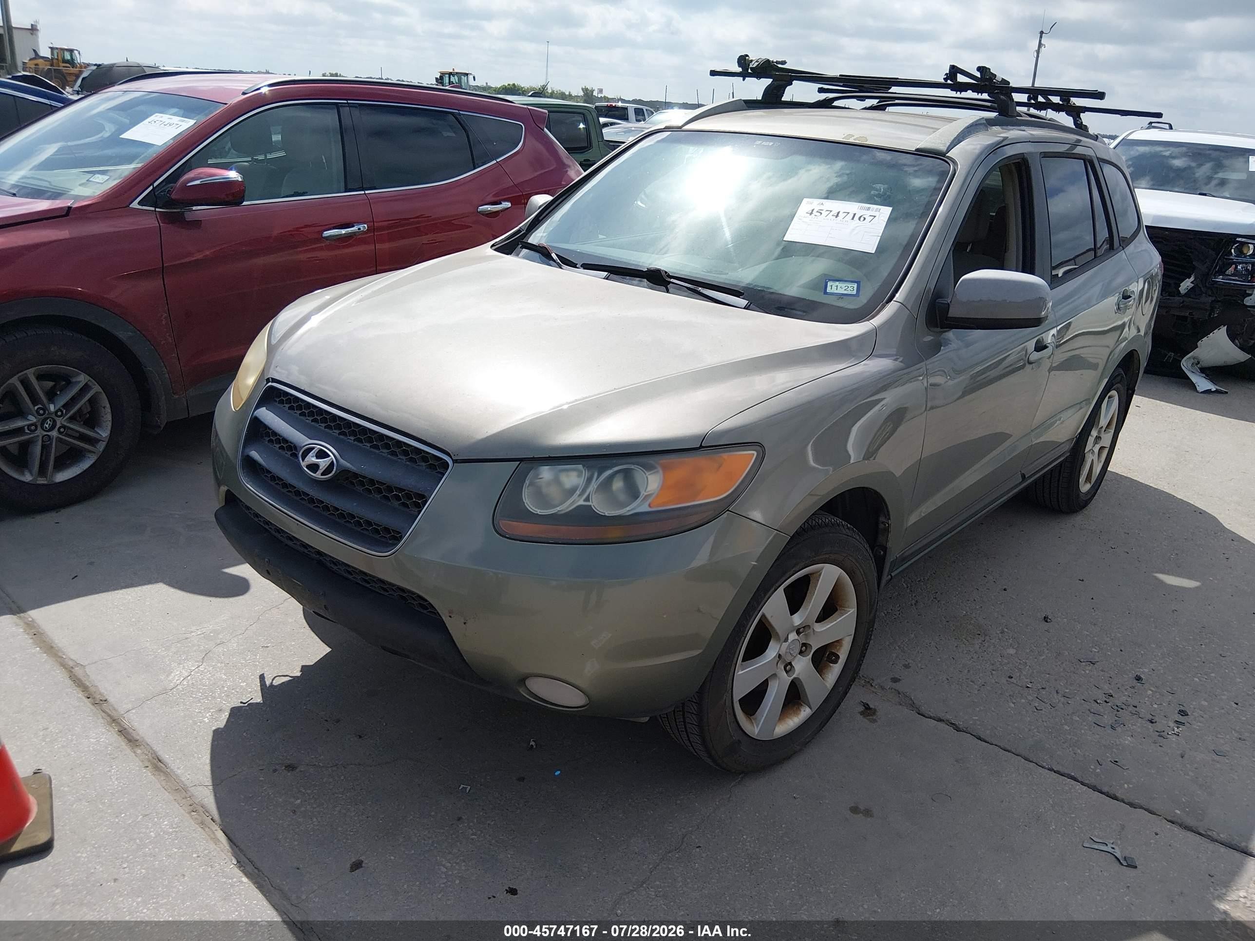 2007 Hyundai Santa Fe Limited/se Green vin: 5NMSH13E57H108672