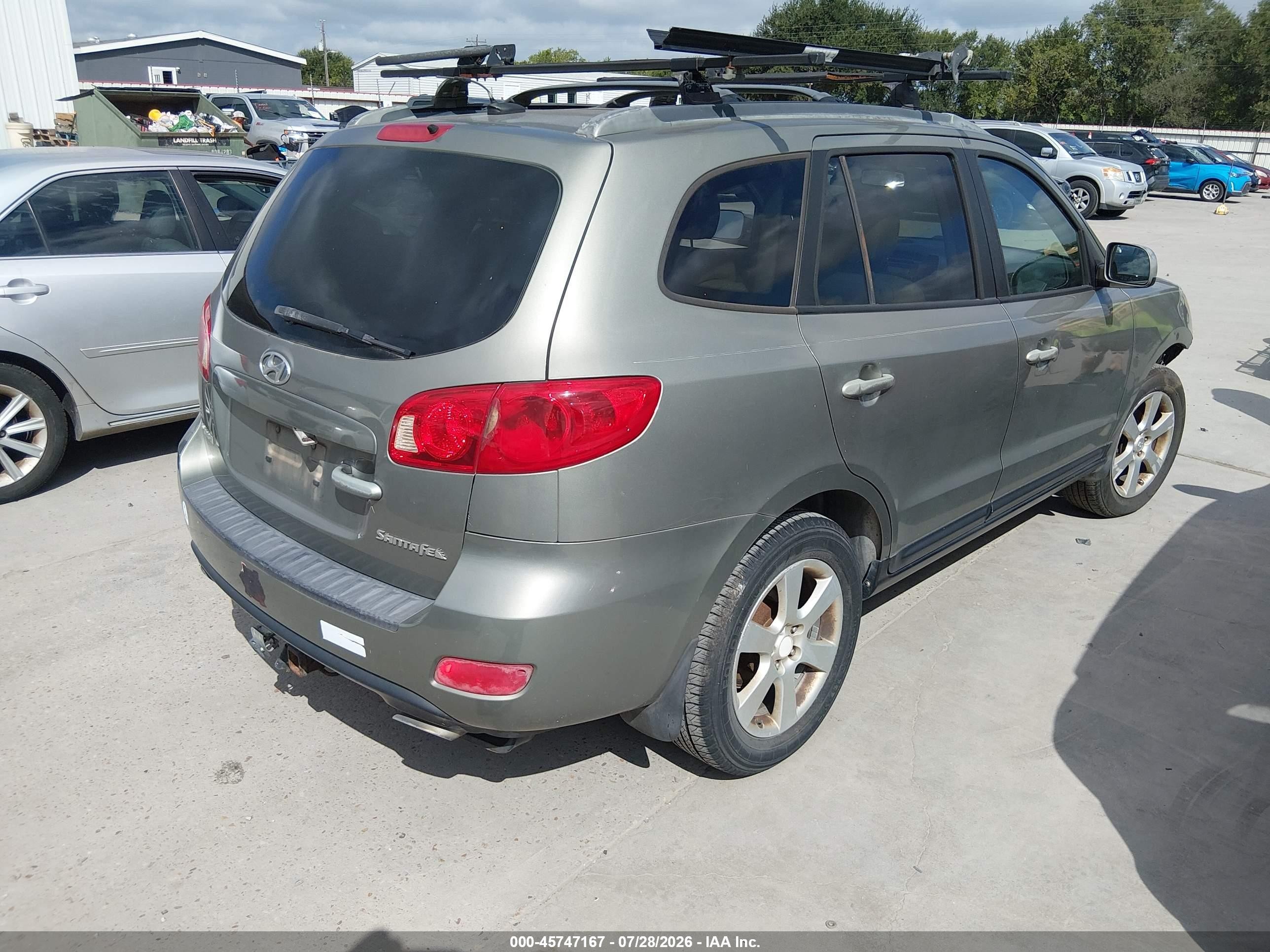 2007 Hyundai Santa Fe Limited/se Green vin: 5NMSH13E57H108672