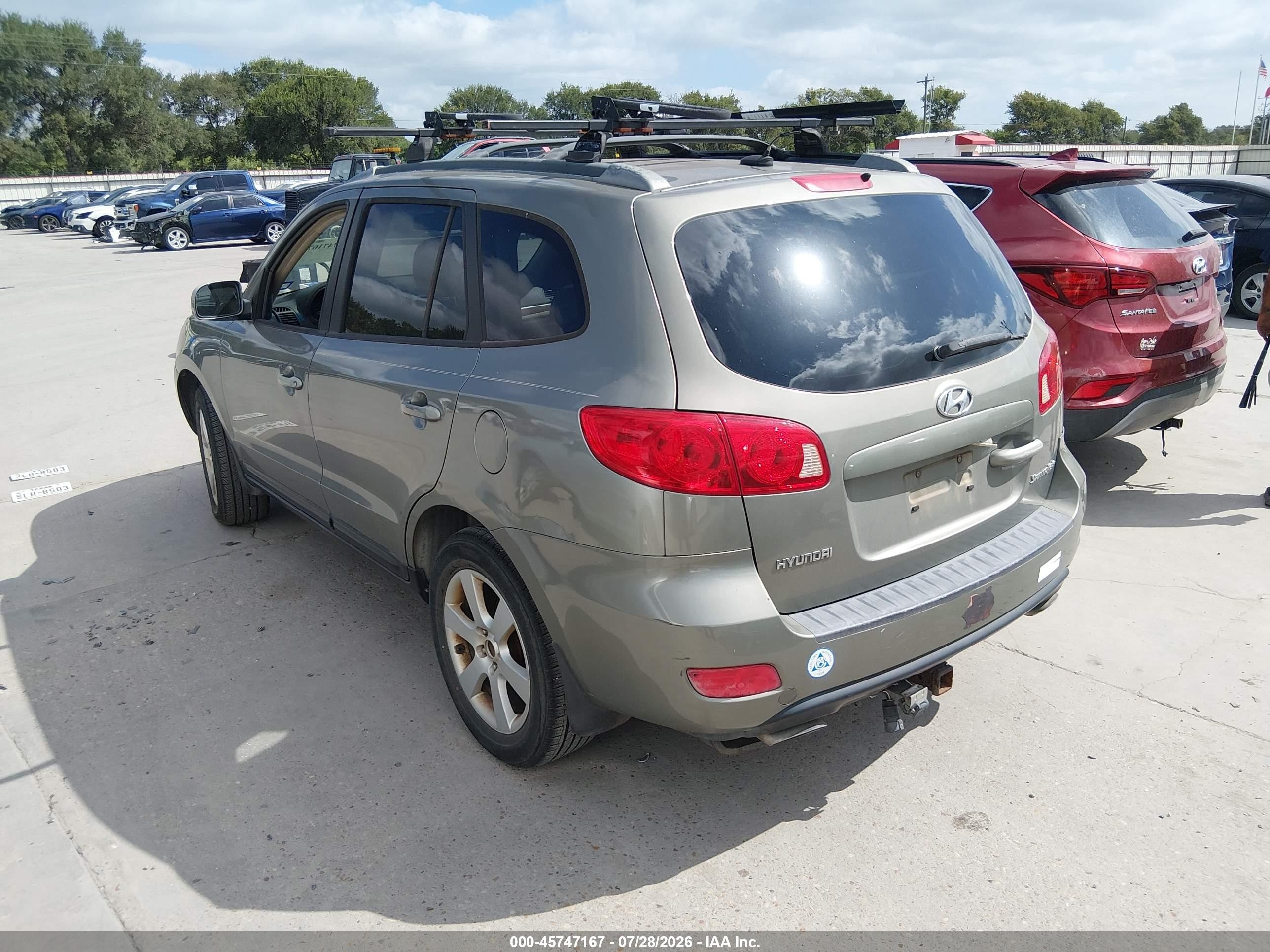 2007 Hyundai Santa Fe Limited/se Green vin: 5NMSH13E57H108672