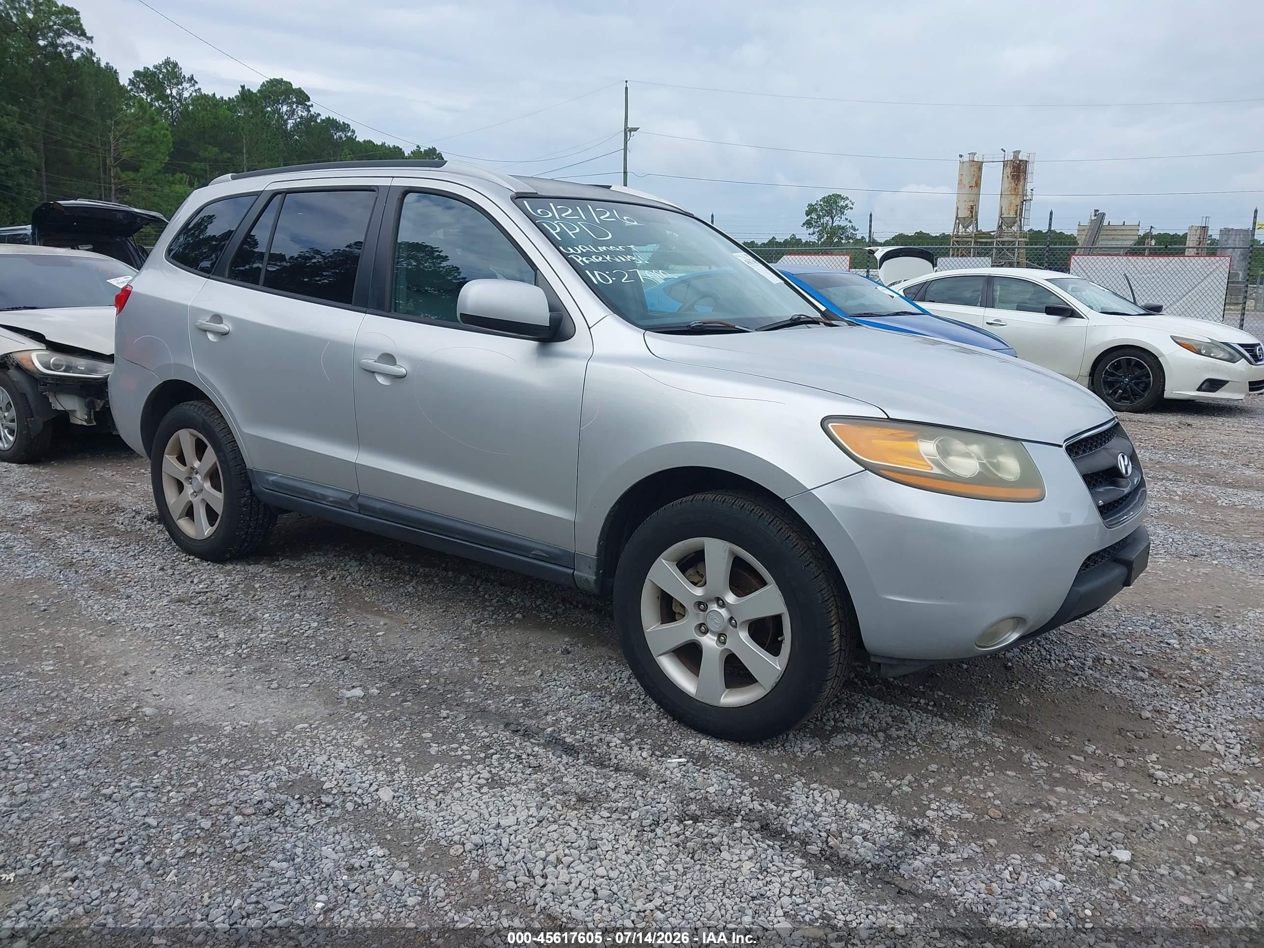 2008 Hyundai Santa Fe Limited/se Silver vin: 5NMSH13E58H130981
