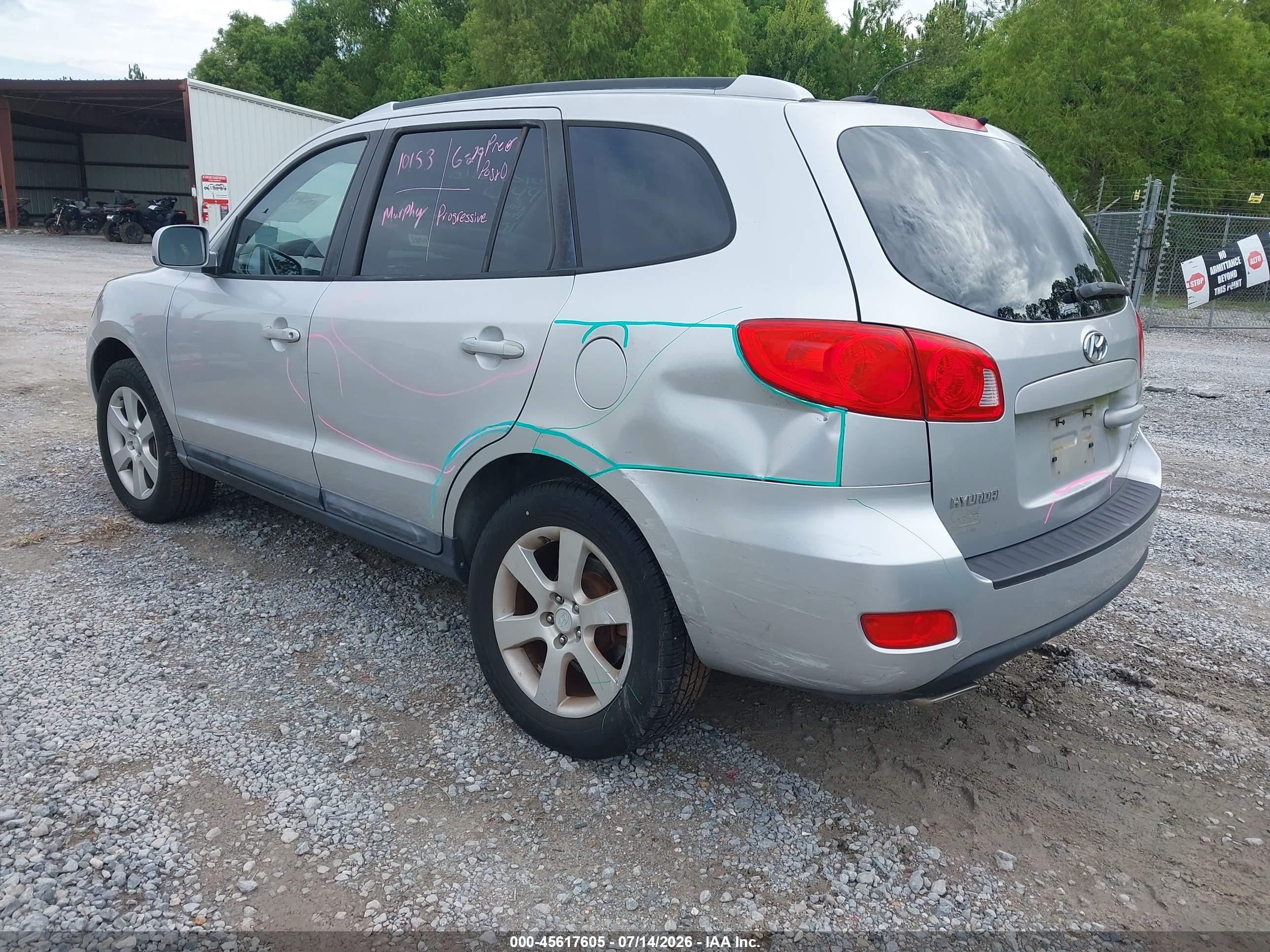 2008 Hyundai Santa Fe Limited/se Silver vin: 5NMSH13E58H130981