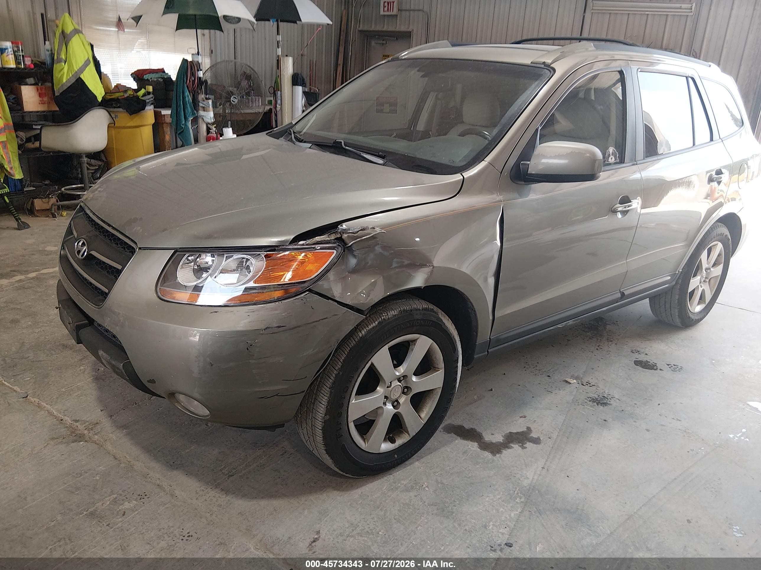 2008 Hyundai Santa Fe Limited/se Золотой vin: 5NMSH13E58H184863