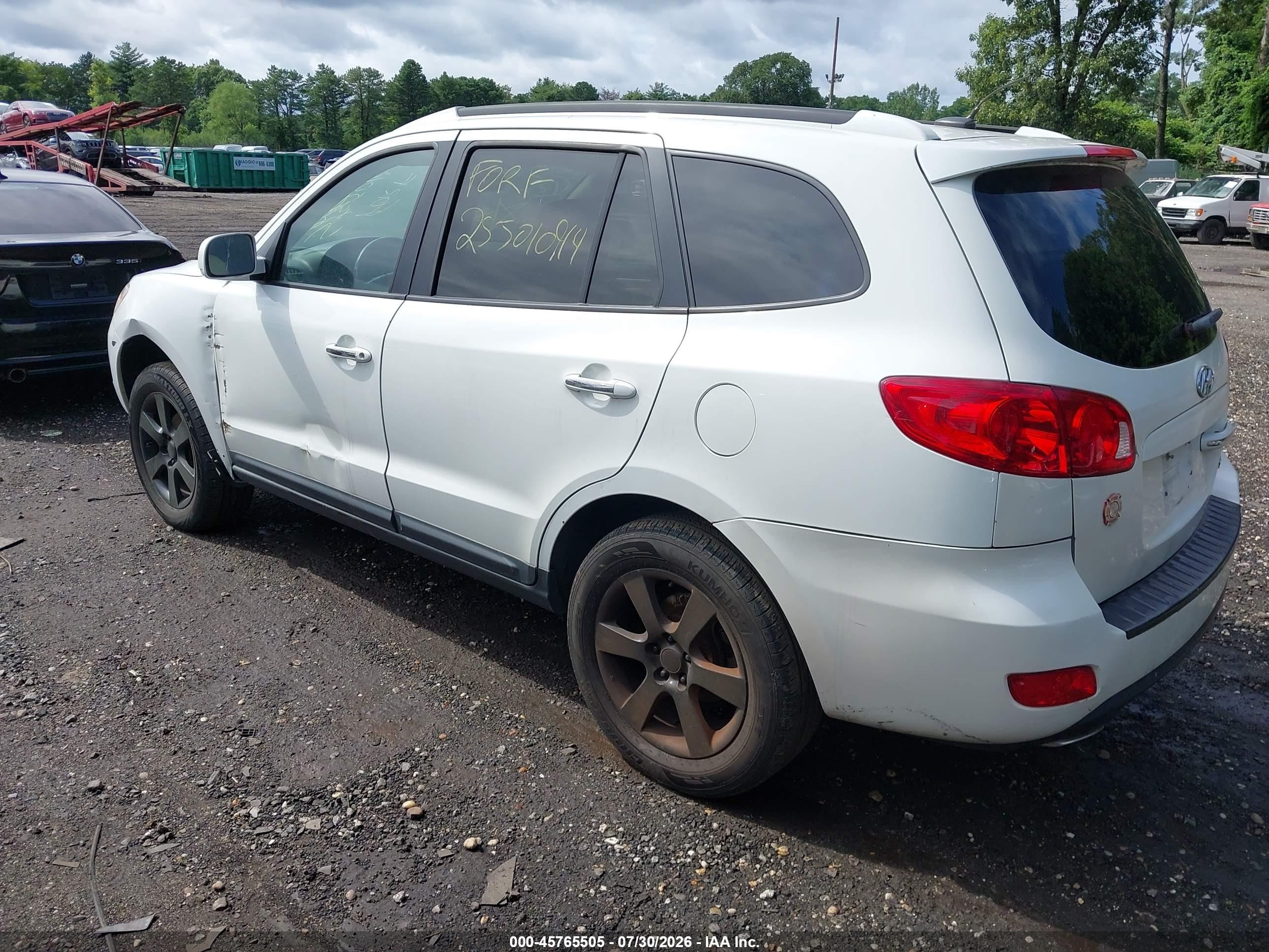 2008 Hyundai Santa Fe Limited/se White vin: 5NMSH13E58H228344