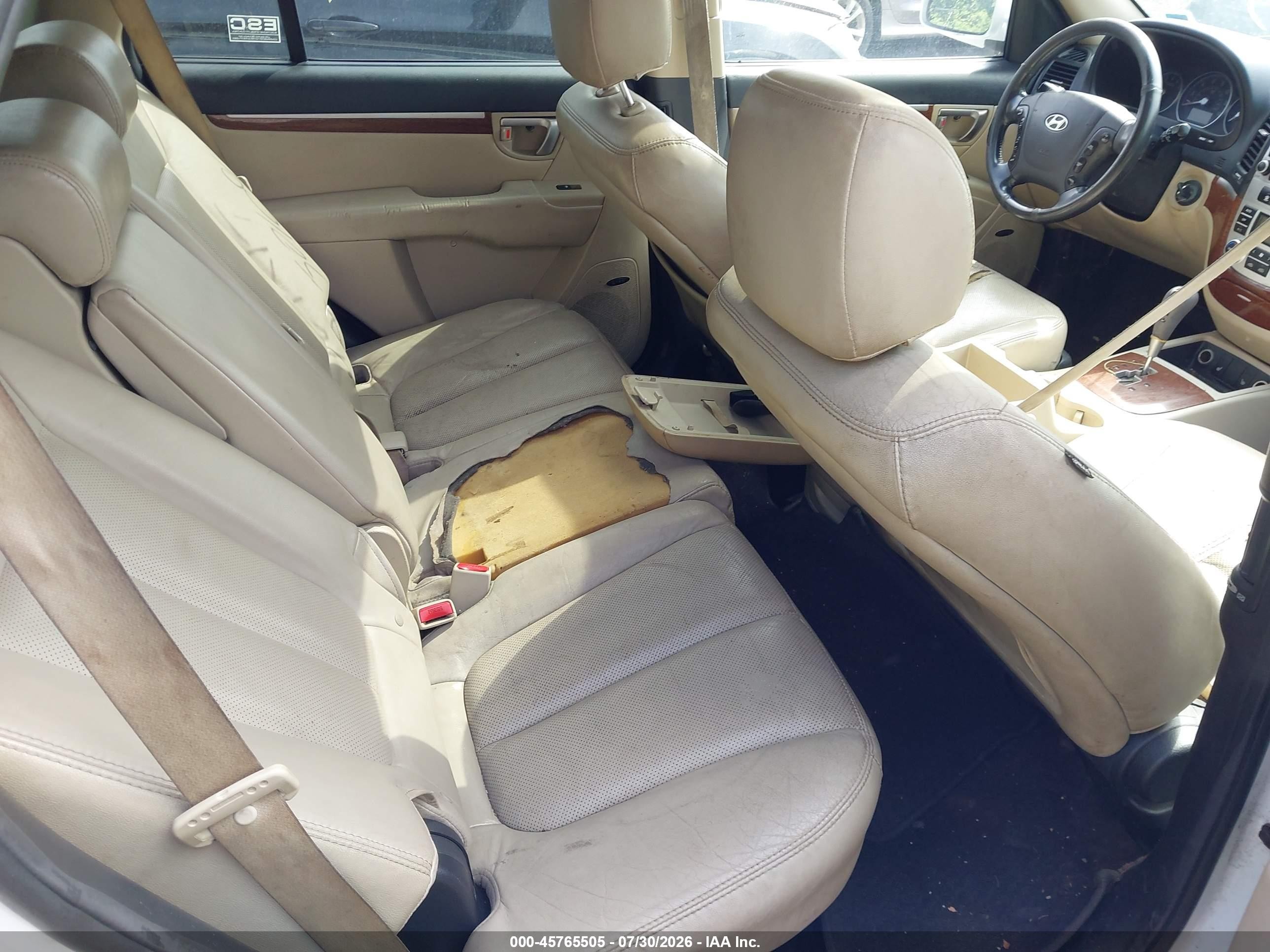 2008 Hyundai Santa Fe Limited/se White vin: 5NMSH13E58H228344