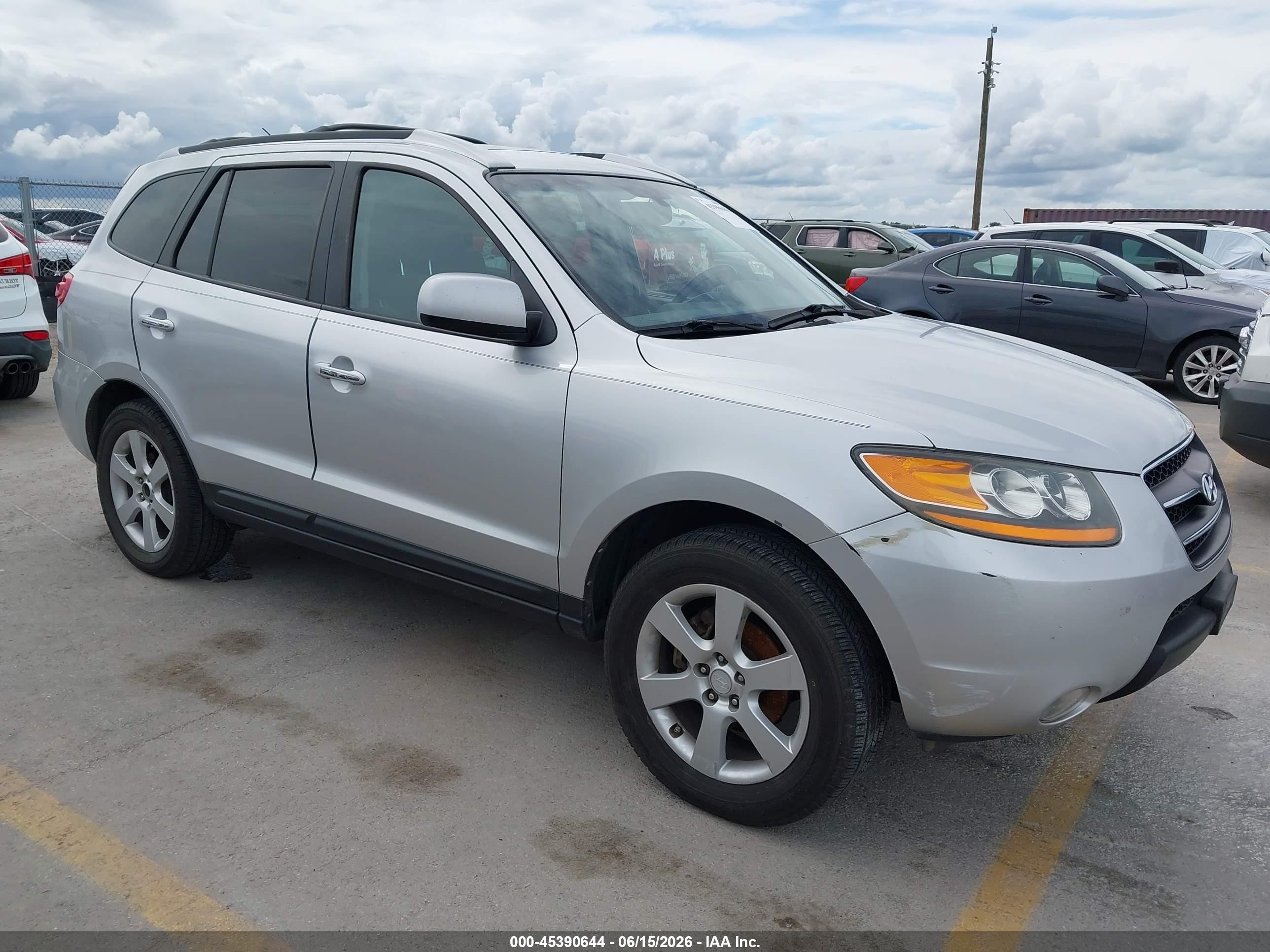 2009 Hyundai Santa Fe Limited Серебряный vin: 5NMSH13E59H240141