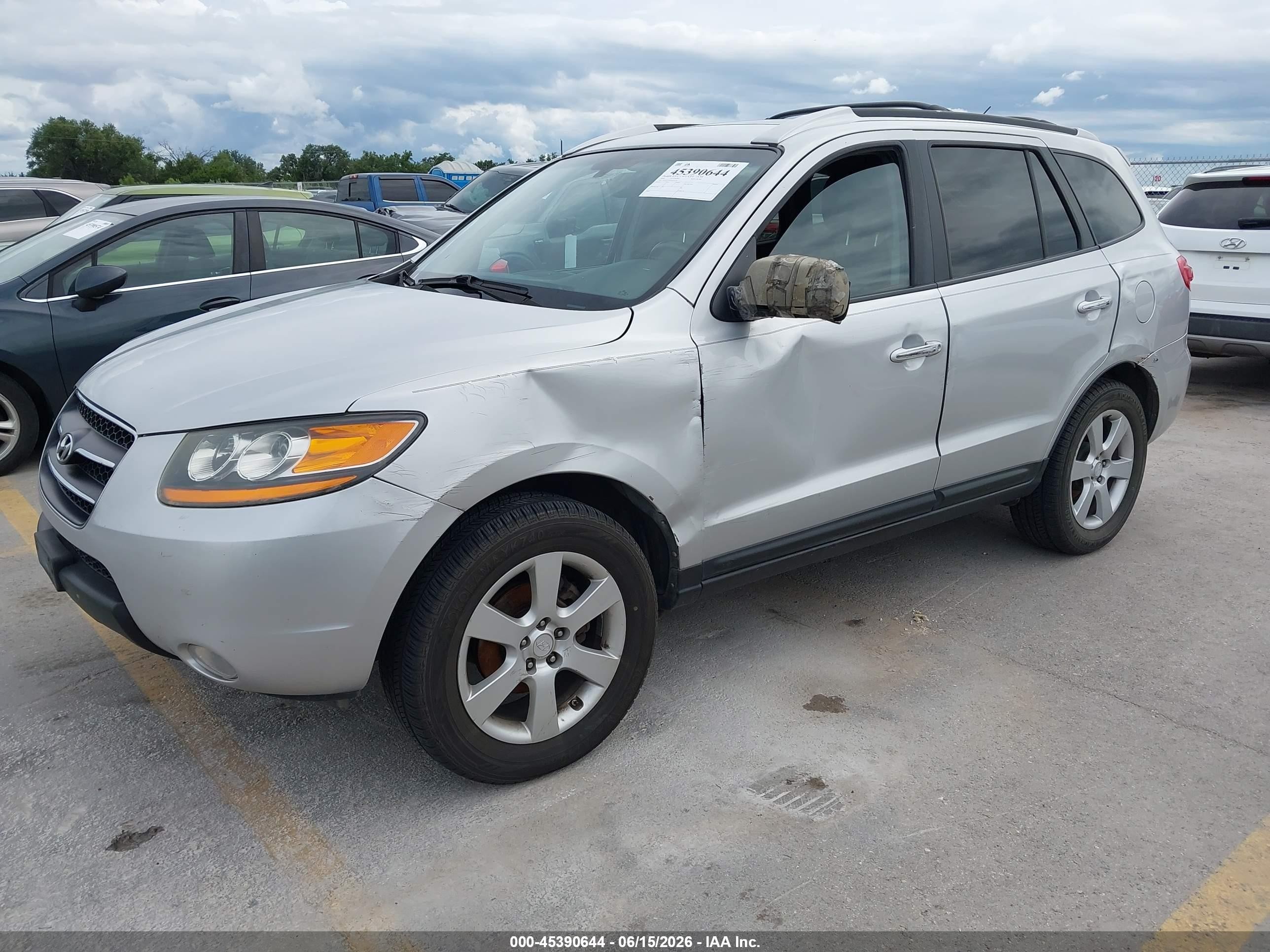2009 Hyundai Santa Fe Limited Серебряный vin: 5NMSH13E59H240141