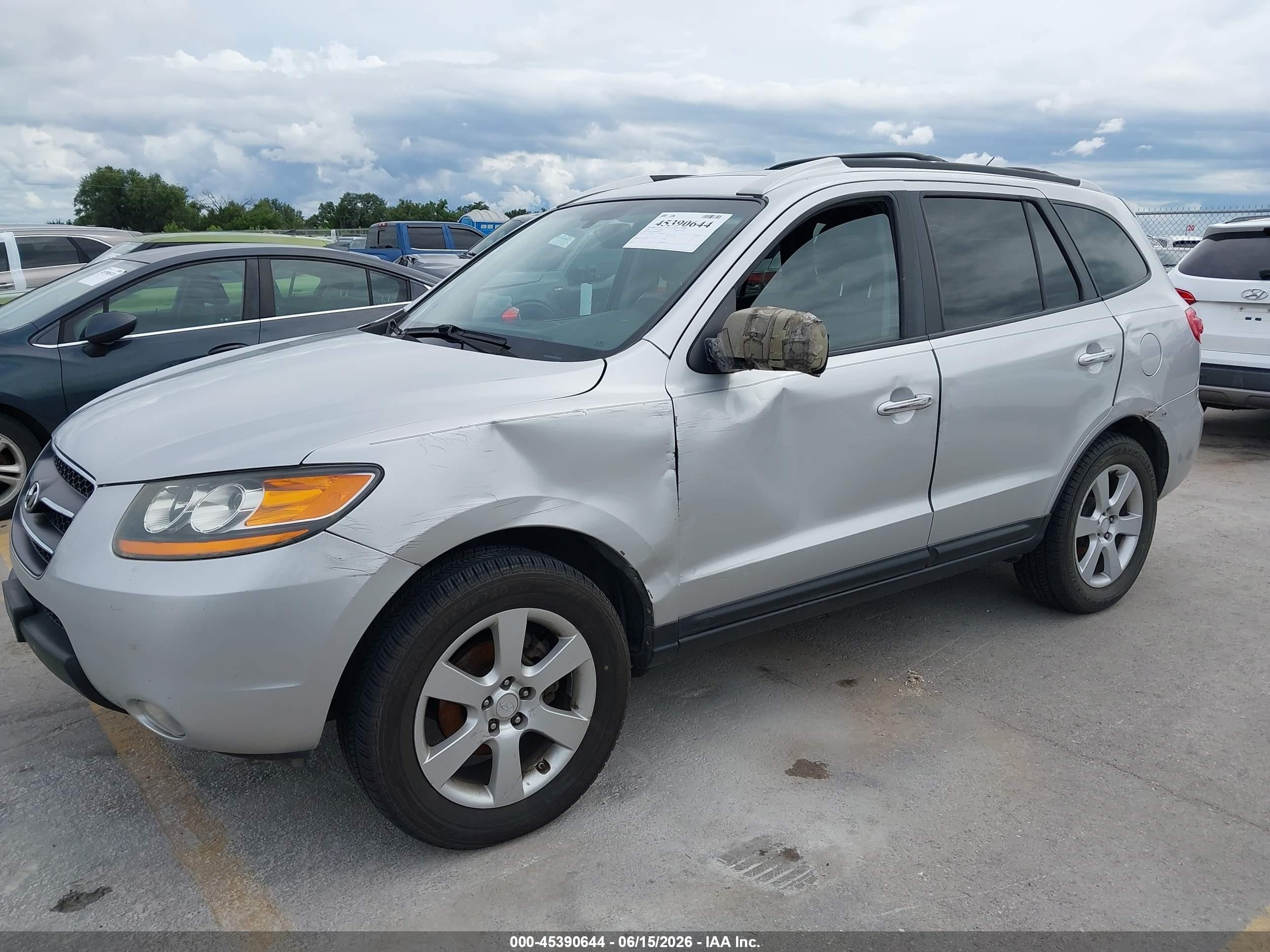 2009 Hyundai Santa Fe Limited Серебряный vin: 5NMSH13E59H240141