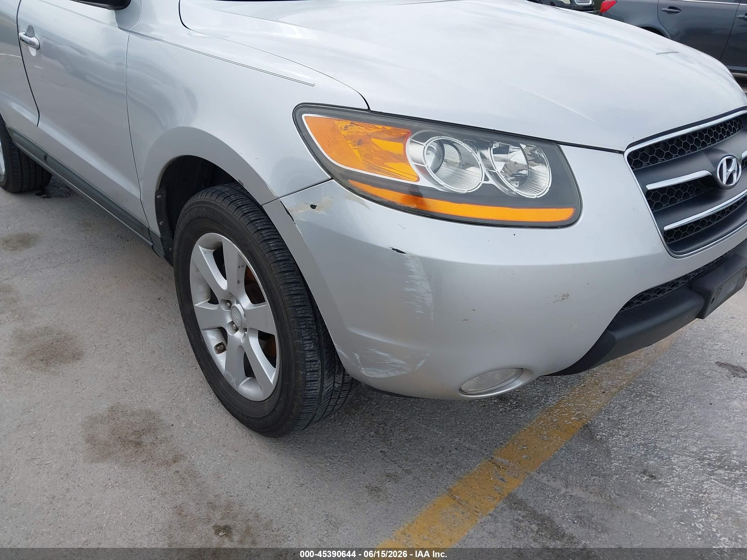 2009 Hyundai Santa Fe Limited Серебряный vin: 5NMSH13E59H240141