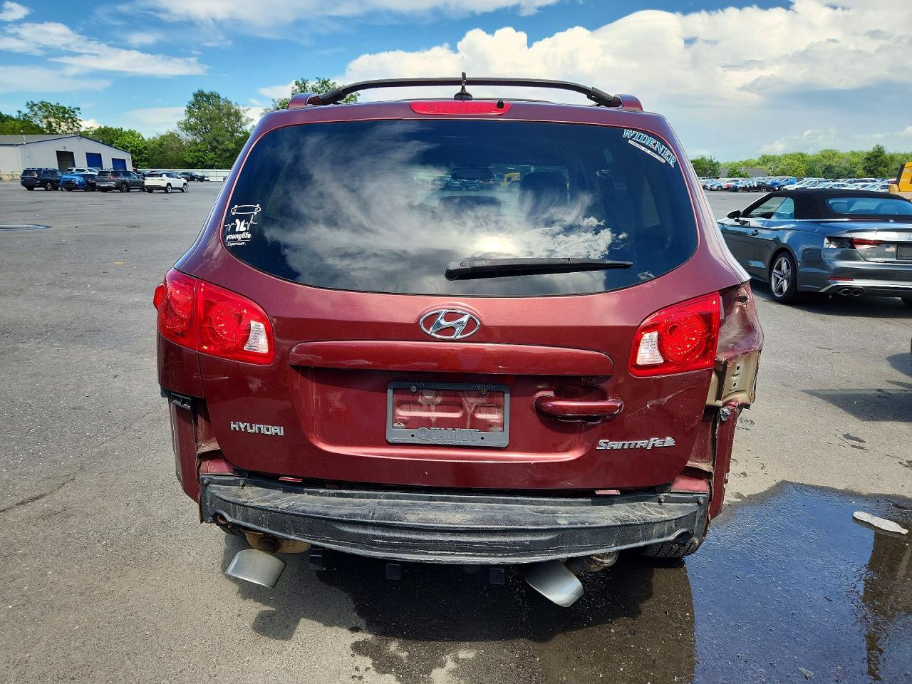 2009 Hyundai Santa Fe Se Maroon vin: 5NMSH13E59H245436
