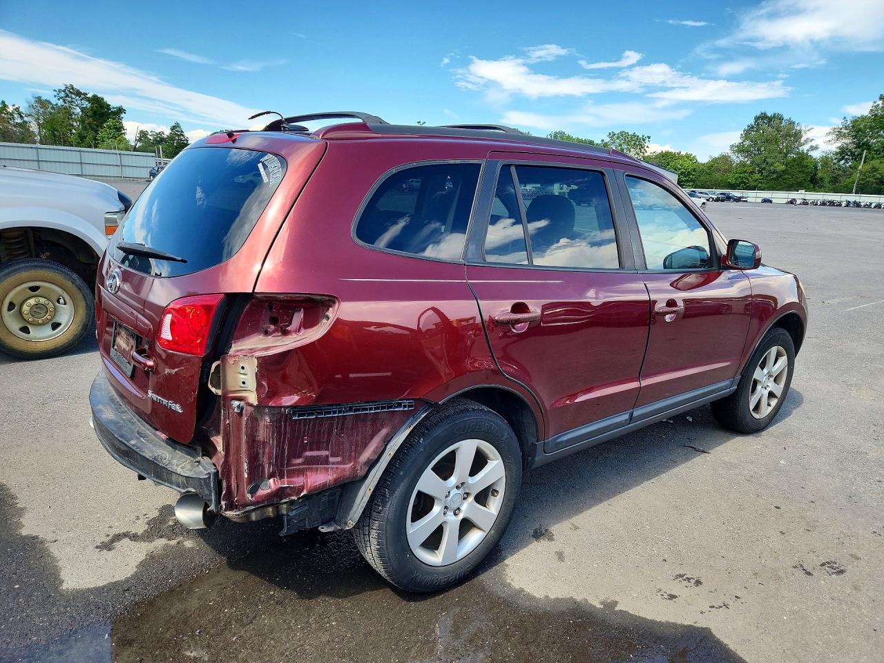 2009 Hyundai Santa Fe Se Maroon vin: 5NMSH13E59H245436