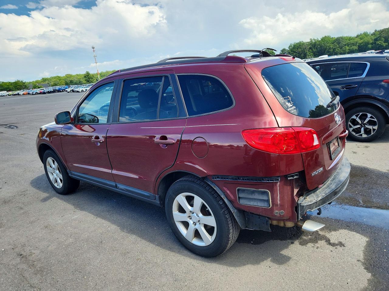2009 Hyundai Santa Fe Se Maroon vin: 5NMSH13E59H245436