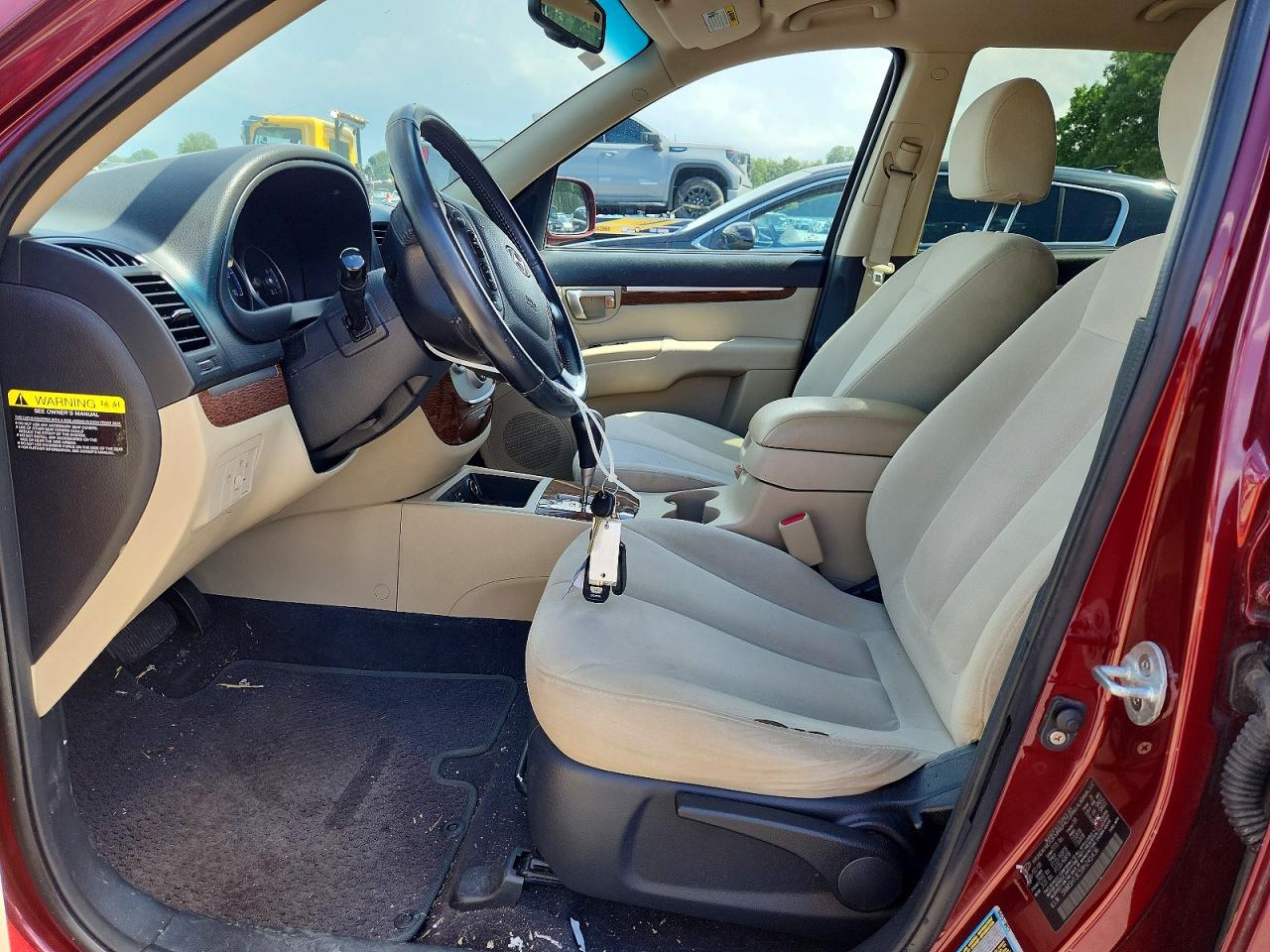 2009 Hyundai Santa Fe Se Maroon vin: 5NMSH13E59H245436