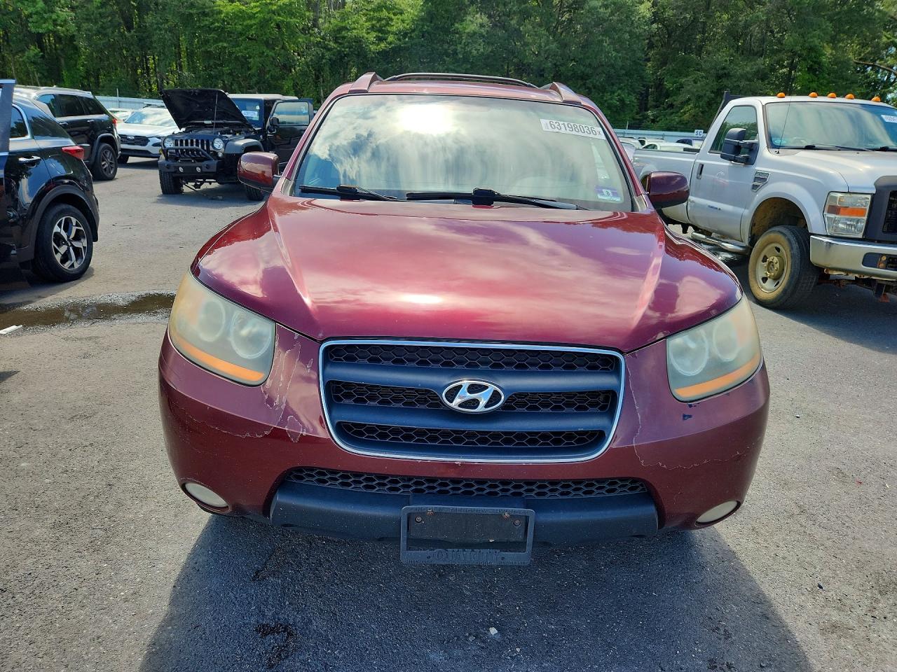2009 Hyundai Santa Fe Se Maroon vin: 5NMSH13E59H245436