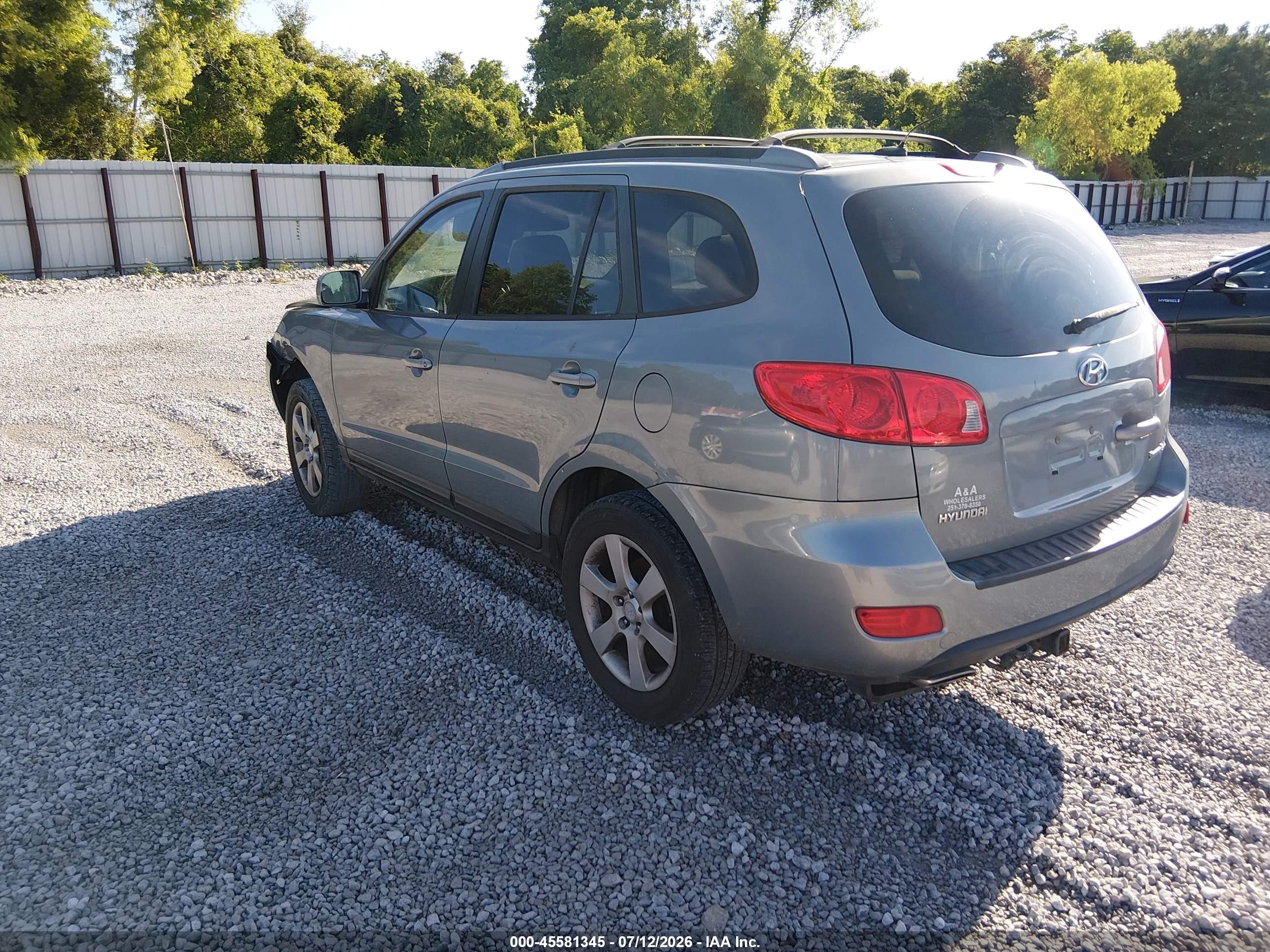 2009 Hyundai Santa Fe Se Gray vin: 5NMSH13E59H249387