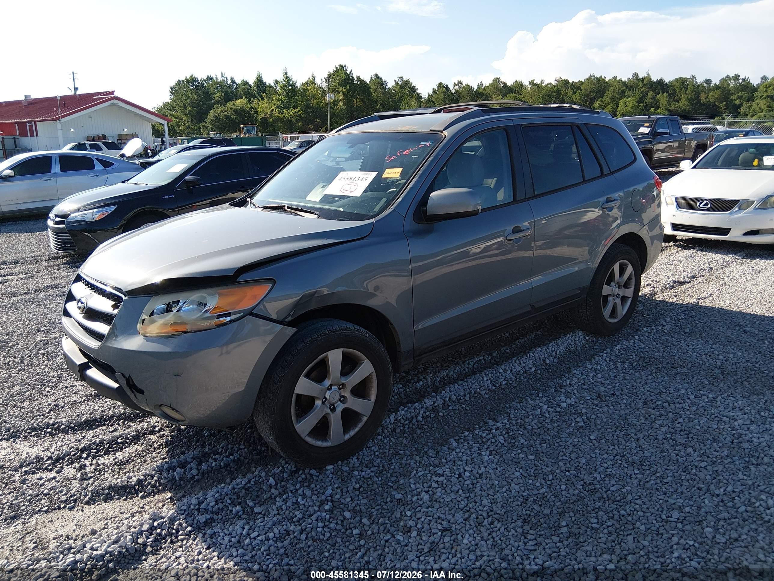 2009 Hyundai Santa Fe Se Gray vin: 5NMSH13E59H249387