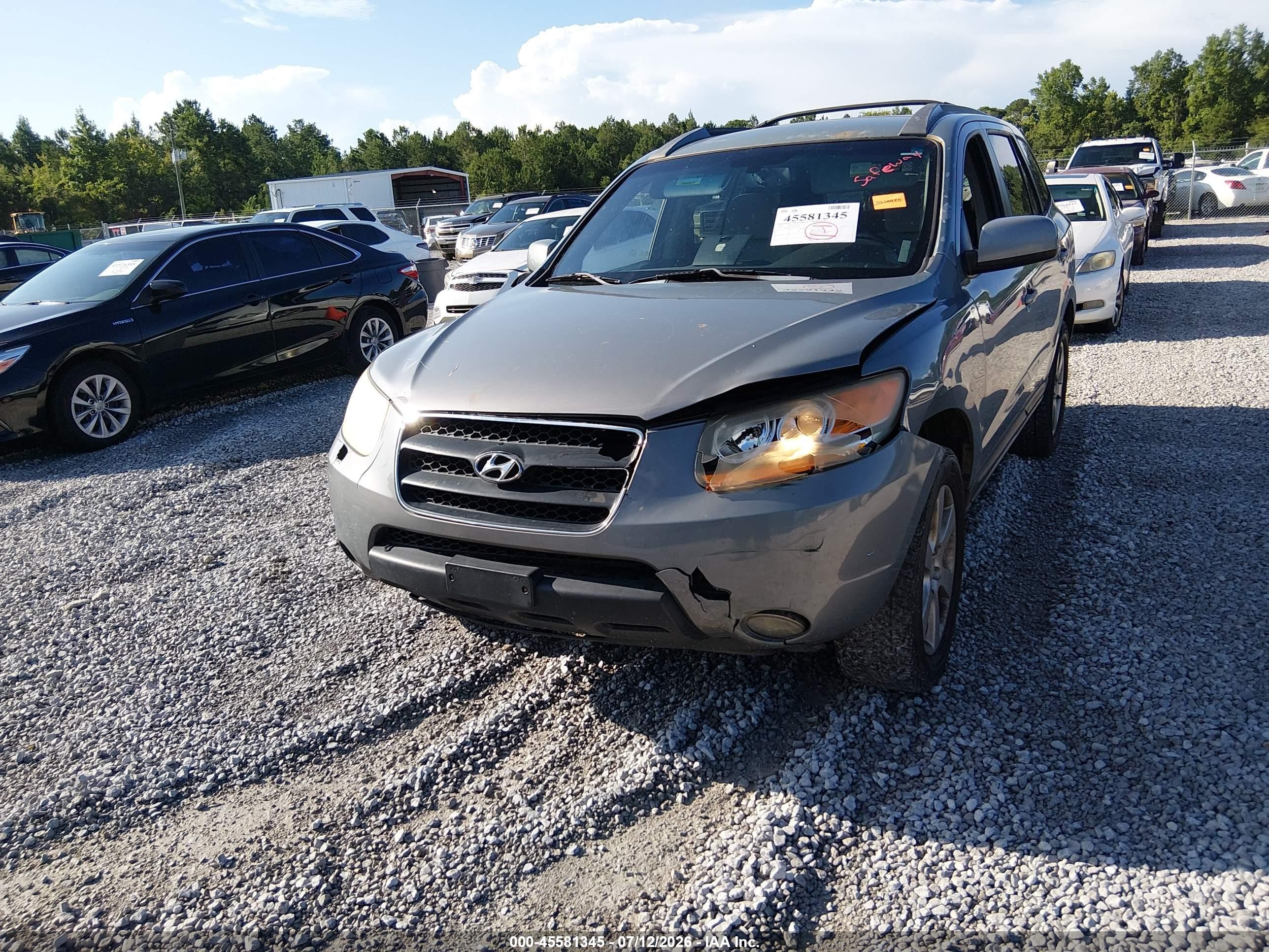 2009 Hyundai Santa Fe Se Gray vin: 5NMSH13E59H249387