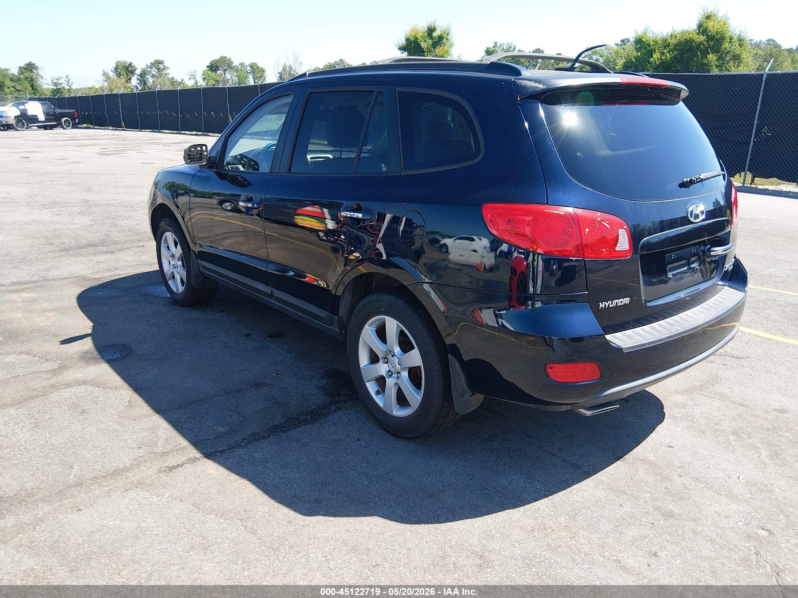 2009 Hyundai Santa Fe Limited Blue vin: 5NMSH13E59H327702