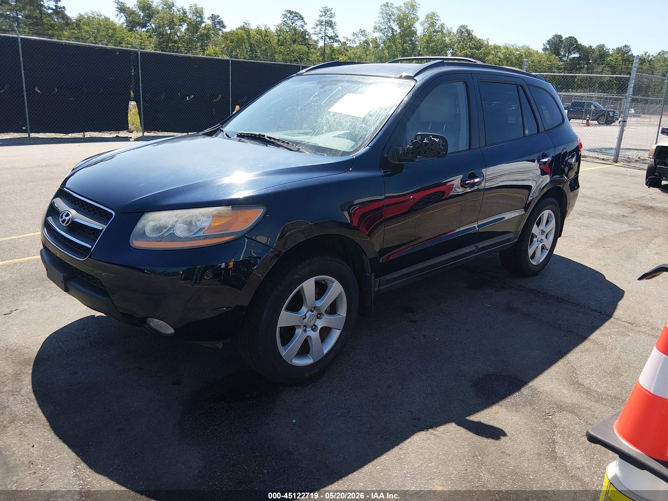 2009 Hyundai Santa Fe Limited Blue vin: 5NMSH13E59H327702