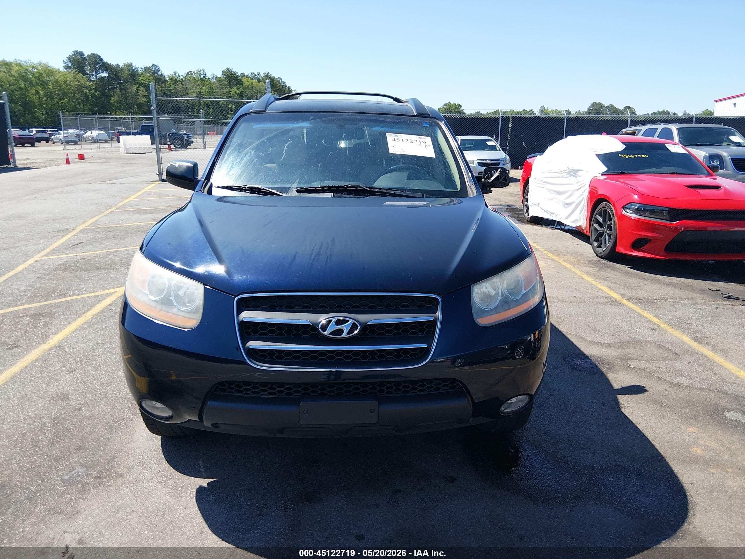 2009 Hyundai Santa Fe Limited Blue vin: 5NMSH13E59H327702