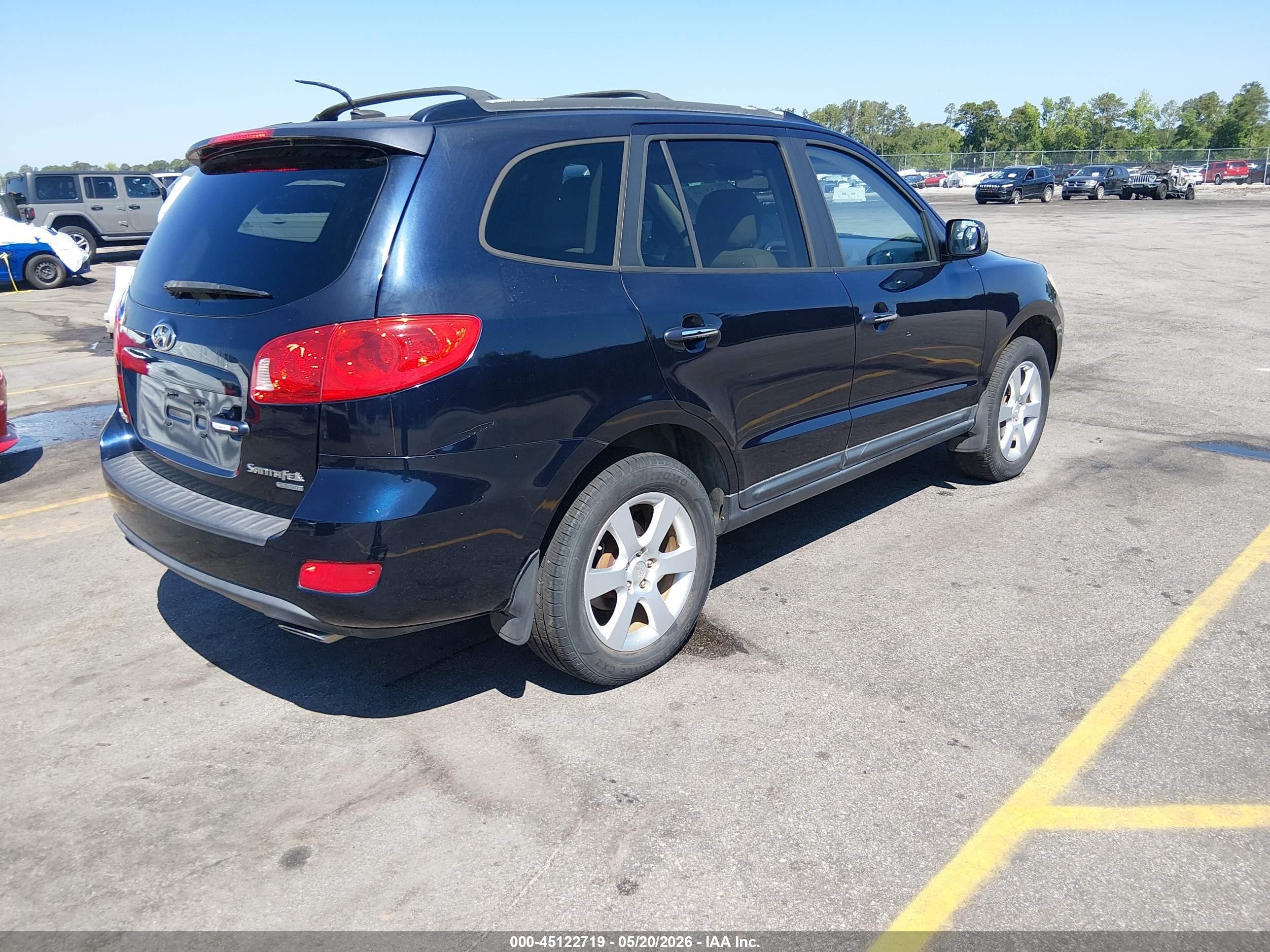 2009 Hyundai Santa Fe Limited Blue vin: 5NMSH13E59H327702
