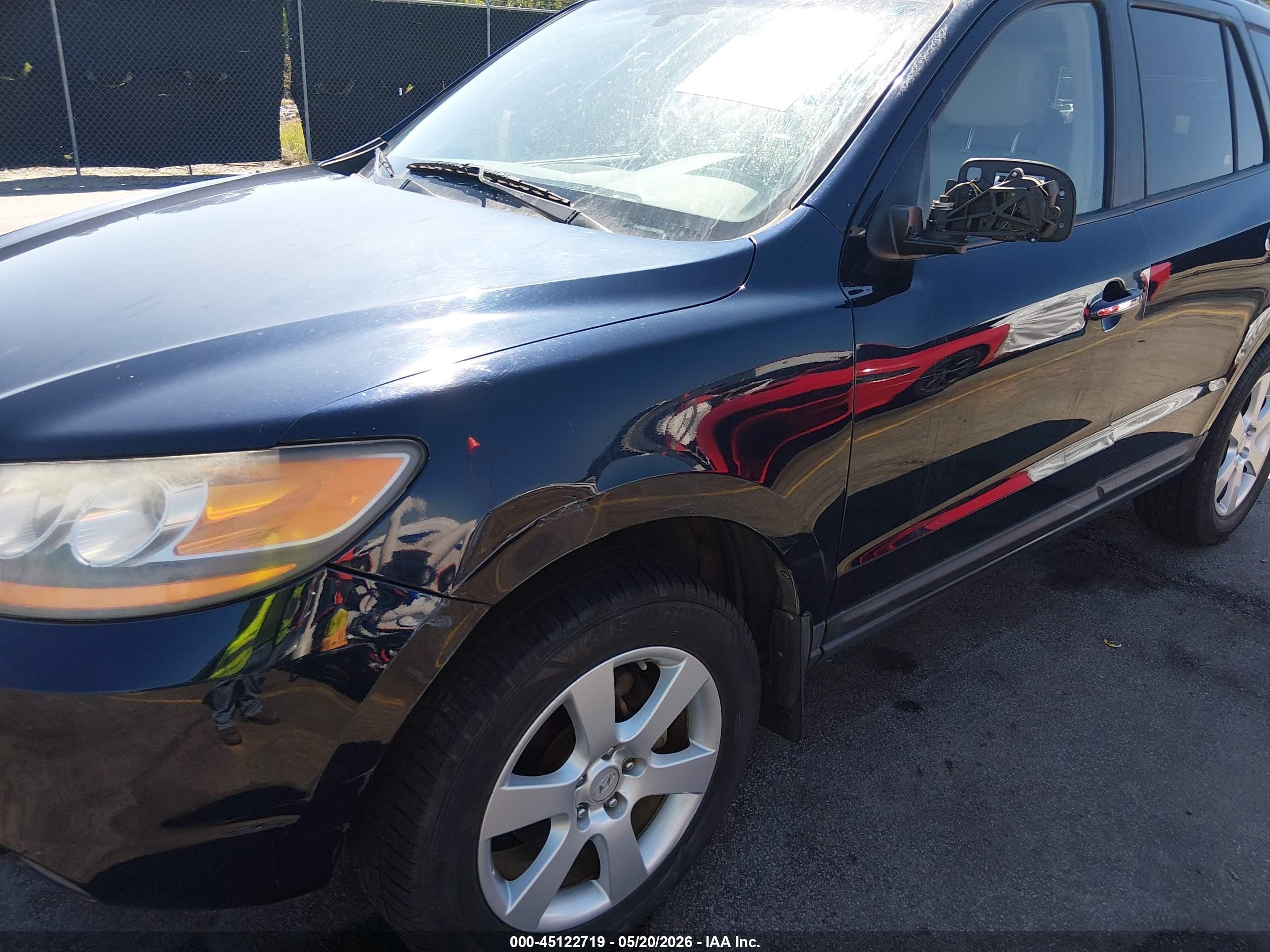 2009 Hyundai Santa Fe Limited Blue vin: 5NMSH13E59H327702