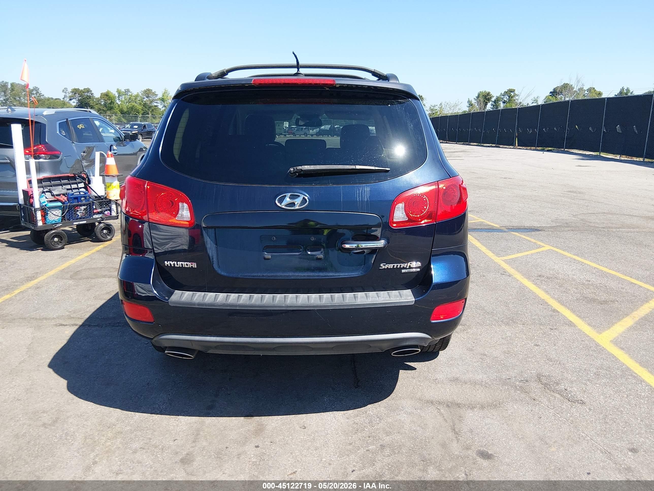2009 Hyundai Santa Fe Limited Blue vin: 5NMSH13E59H327702