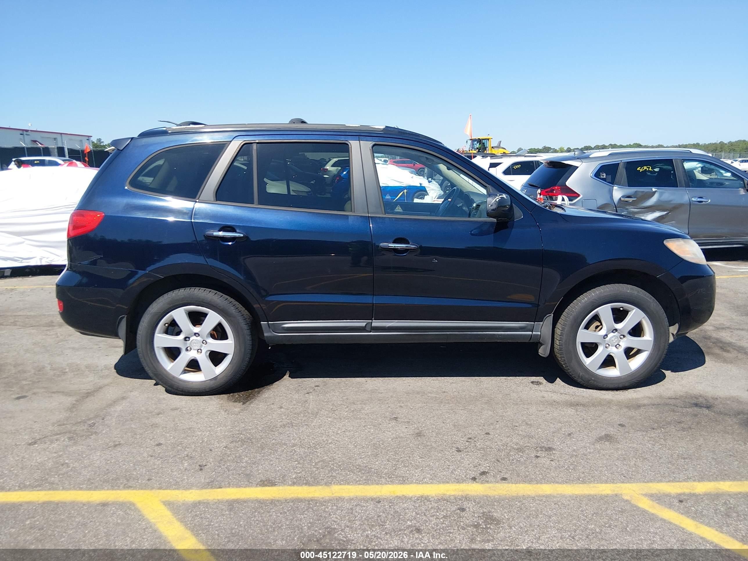 2009 Hyundai Santa Fe Limited Blue vin: 5NMSH13E59H327702