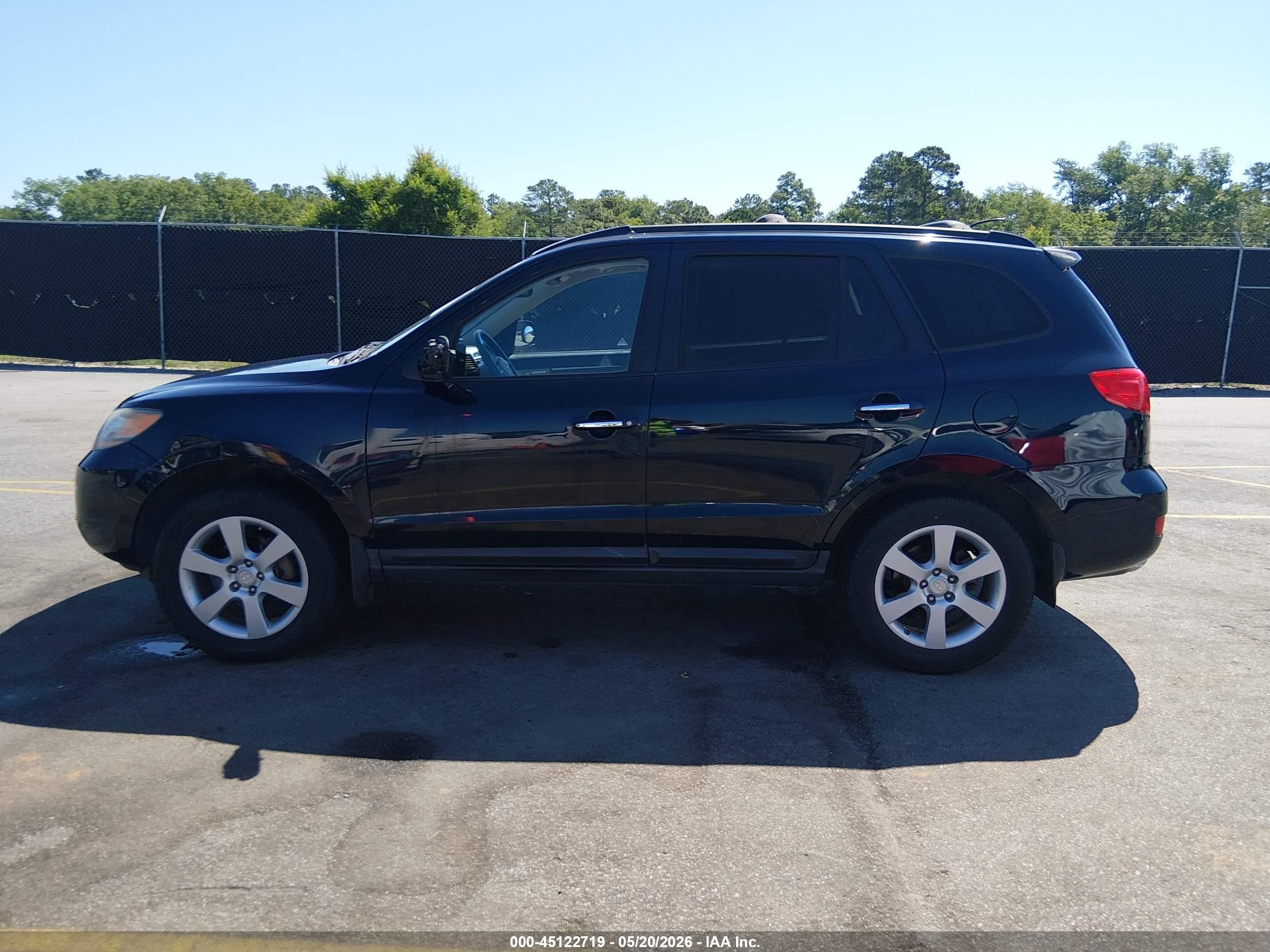 2009 Hyundai Santa Fe Limited Blue vin: 5NMSH13E59H327702