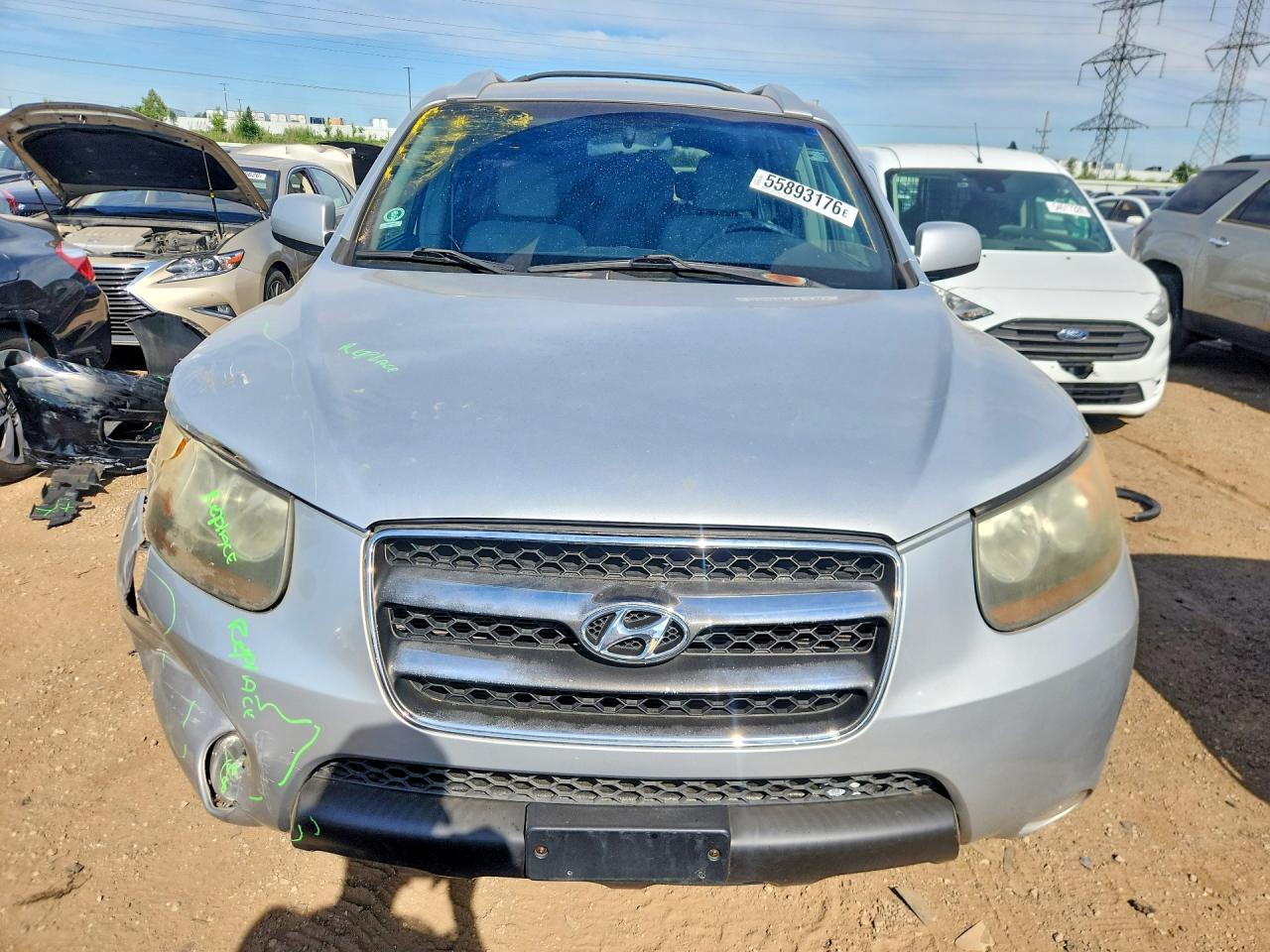2007 Hyundai Santa Fe Se Silver vin: 5NMSH13E67H018544