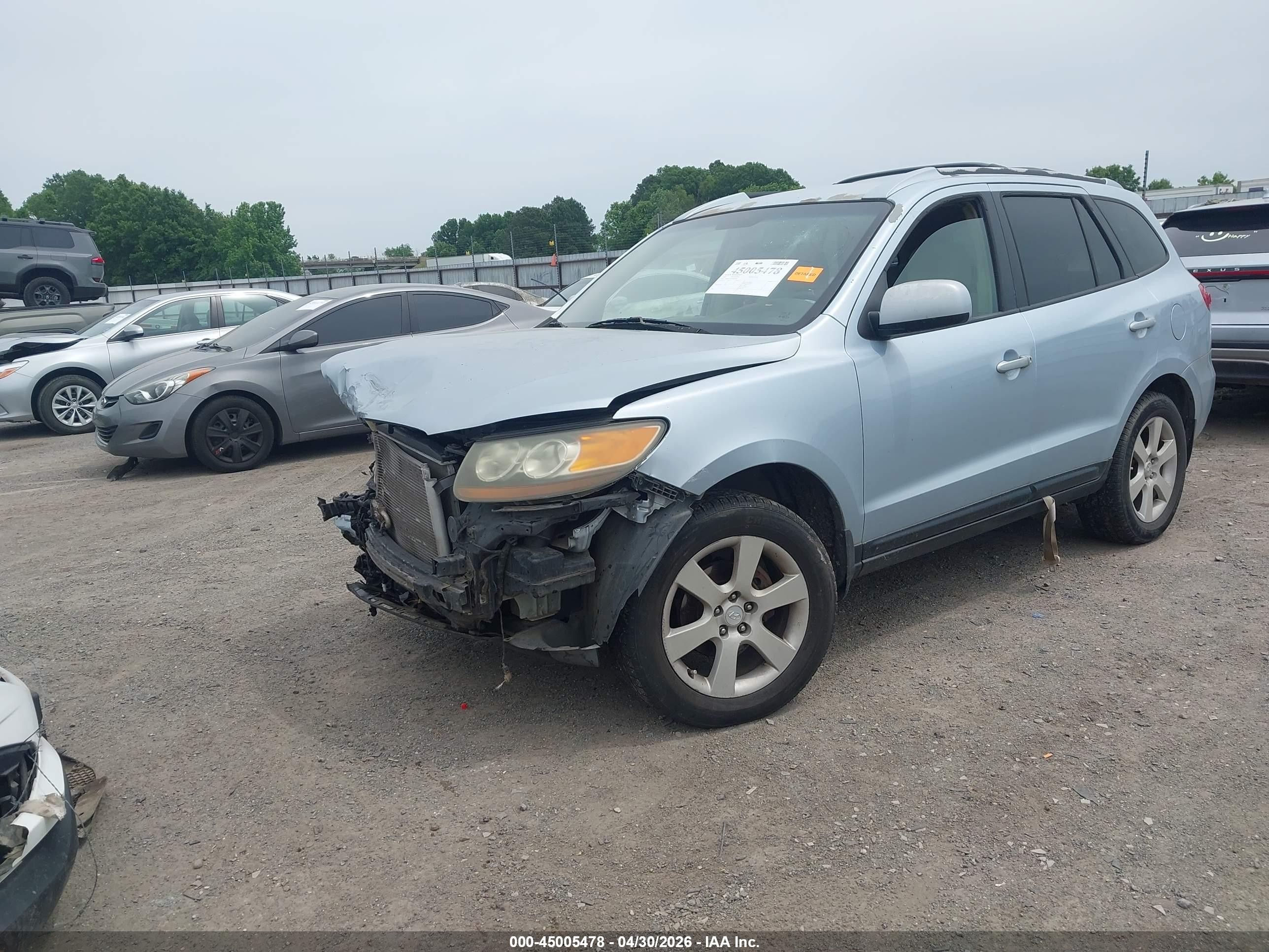 2007 Hyundai Santa Fe Limited/se Light Blue vin: 5NMSH13E67H019239