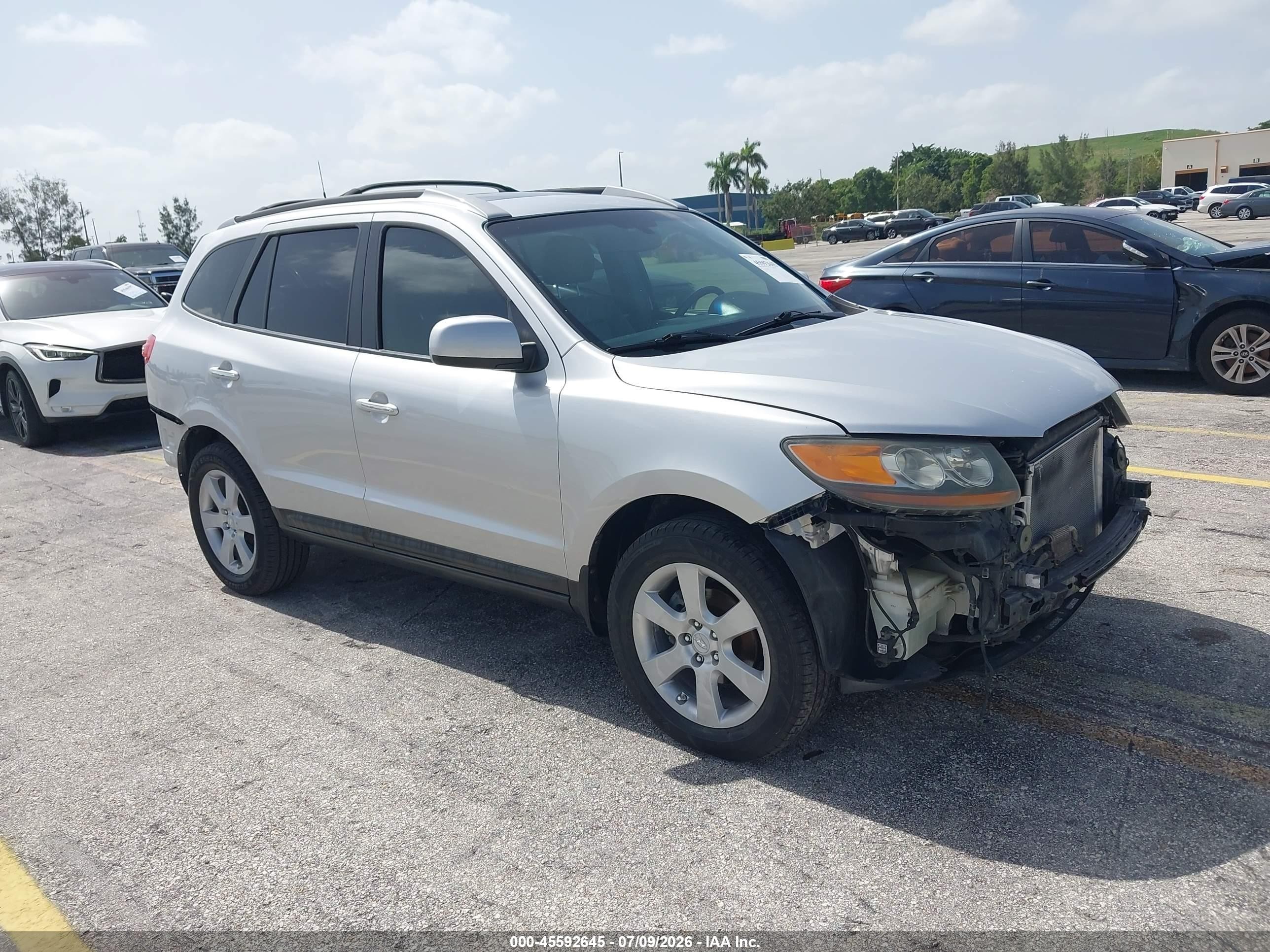 2007 Hyundai Santa Fe Limited/se Silver vin: 5NMSH13E67H019662